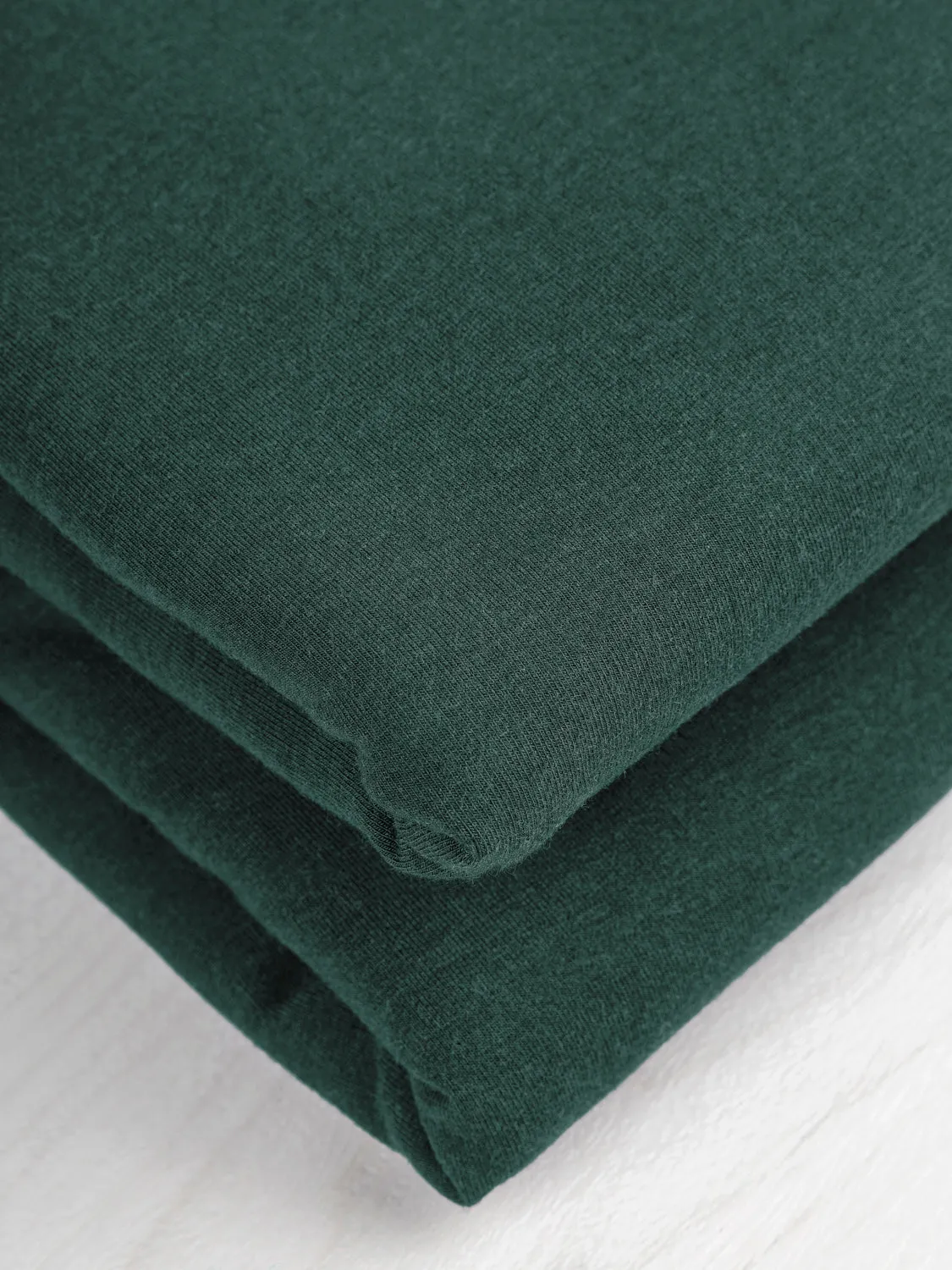 Bamboo Cotton Stretch Fleece - Forest - Swatch