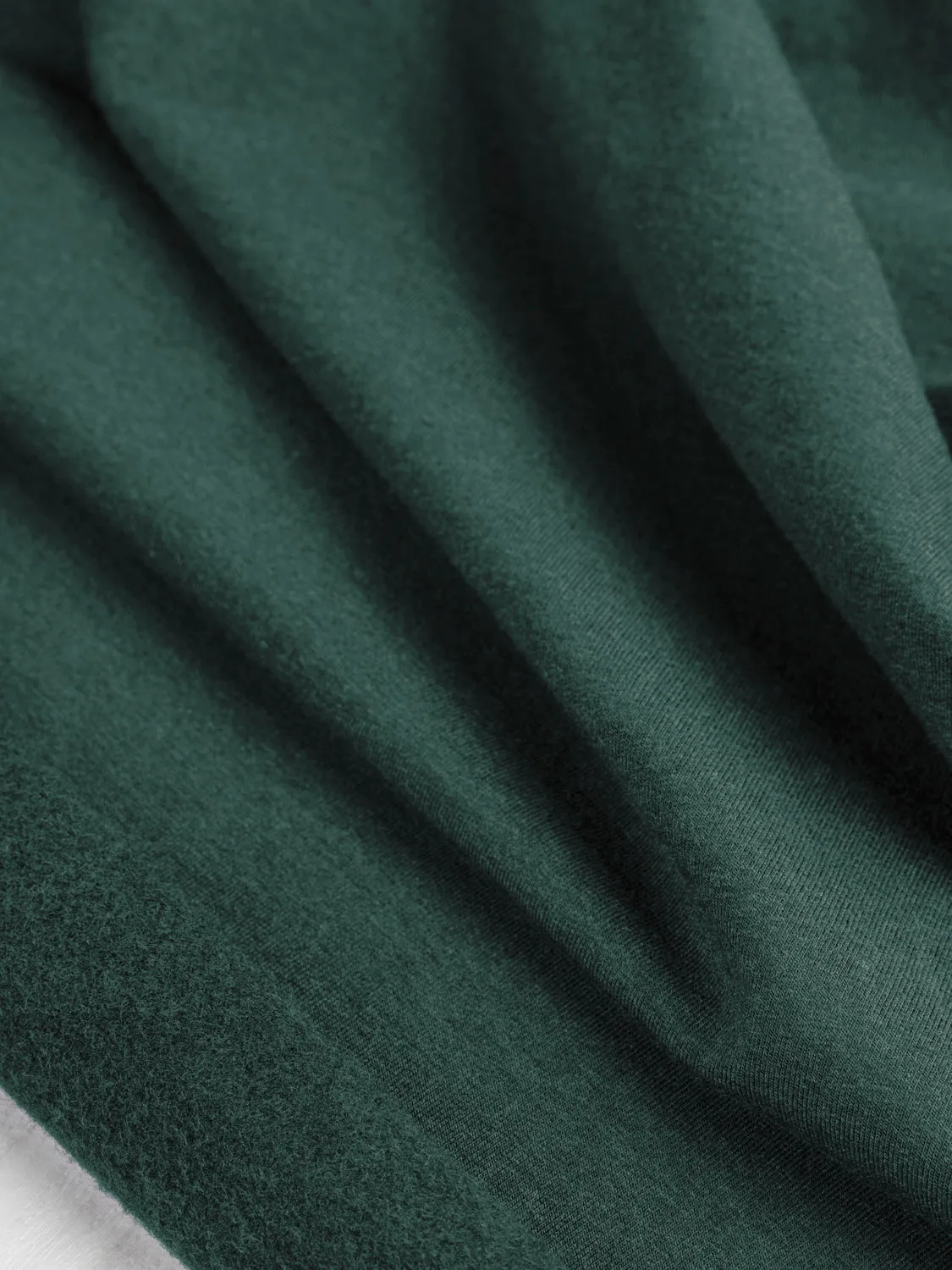 Bamboo Cotton Stretch Fleece - Forest - Swatch