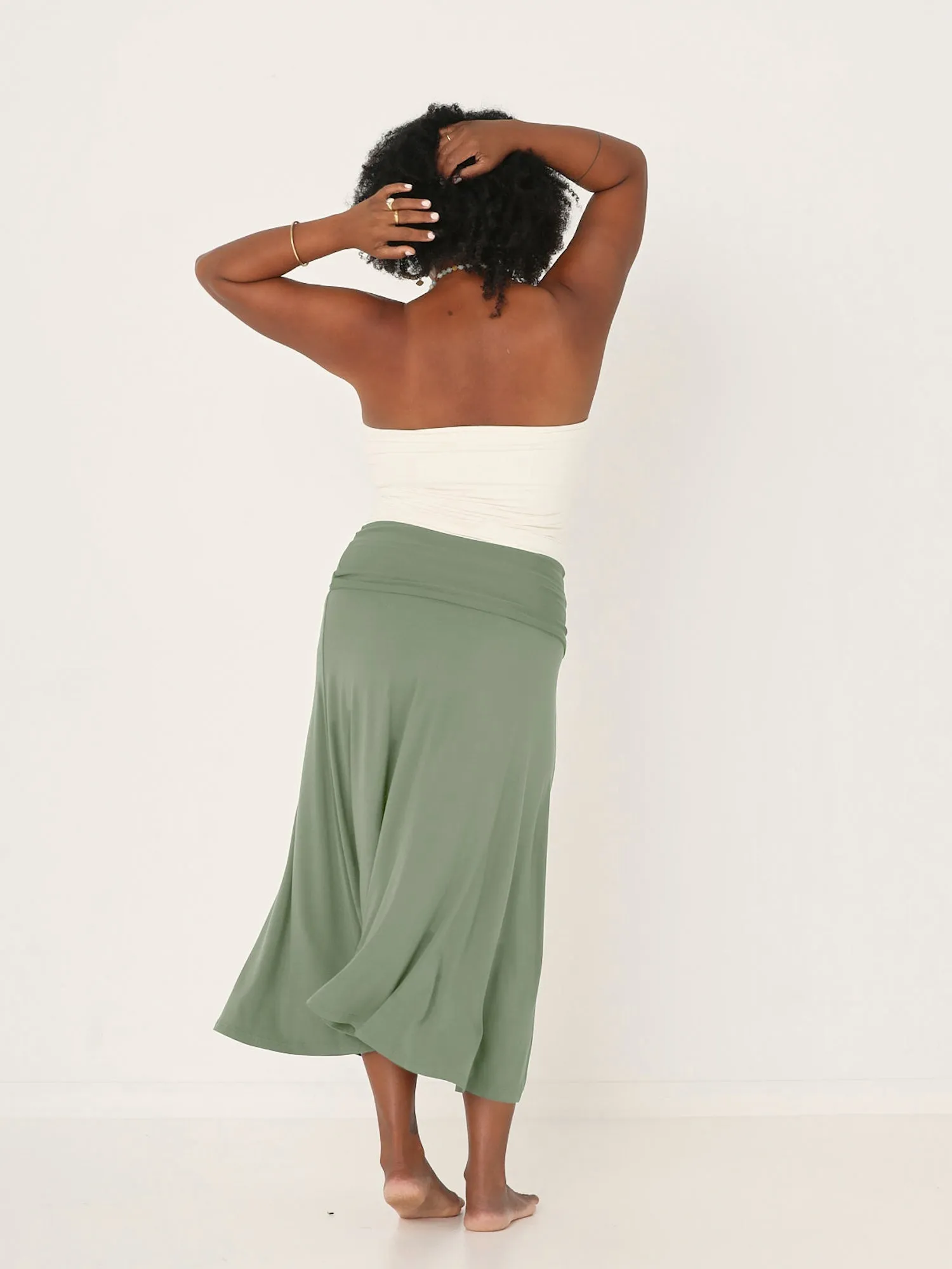 Bamboo Swishy Skirt - Eucalyptus