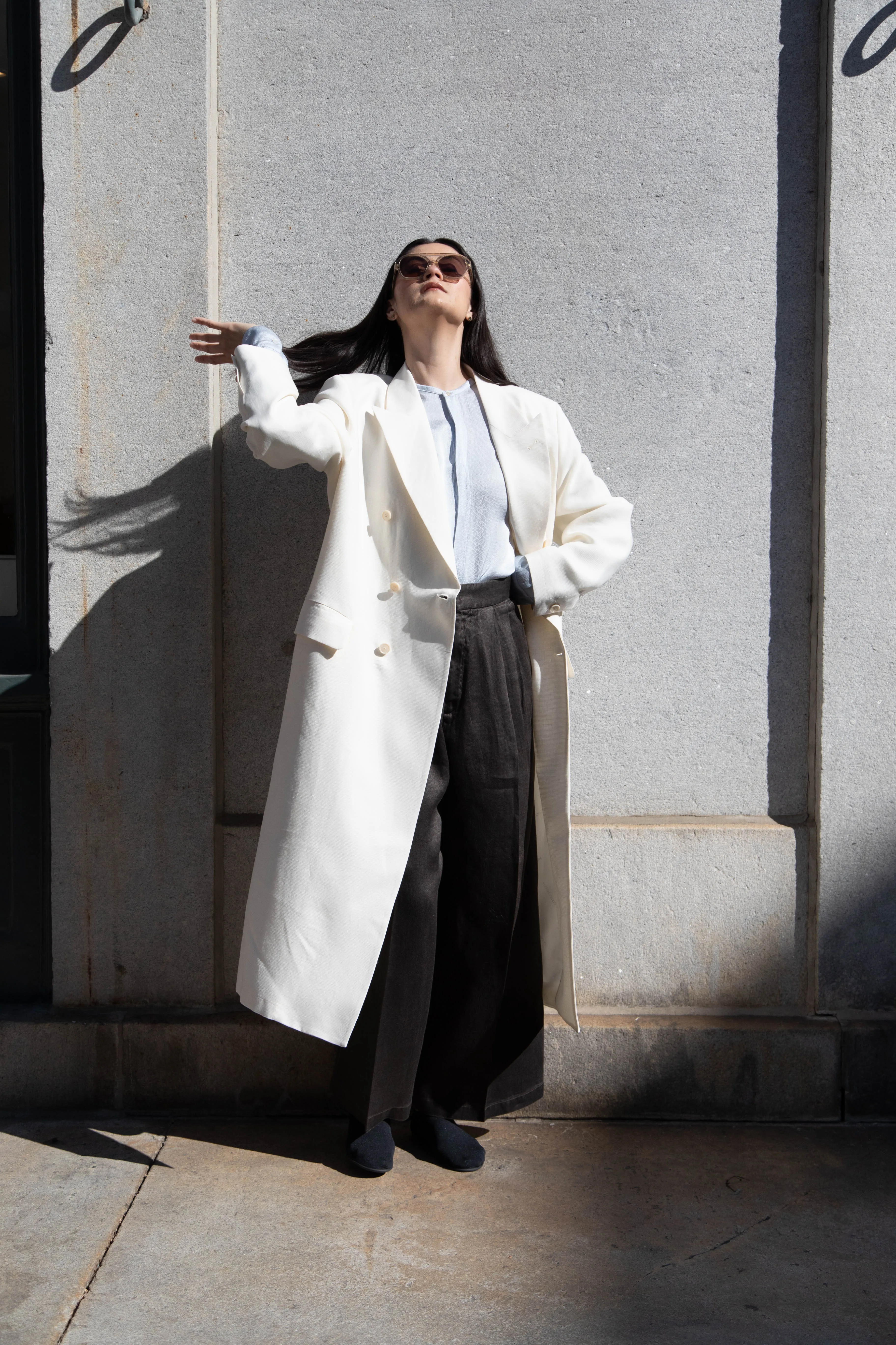 Barena Venezia | Cianni Canne Double Breasted Coat in Ivory