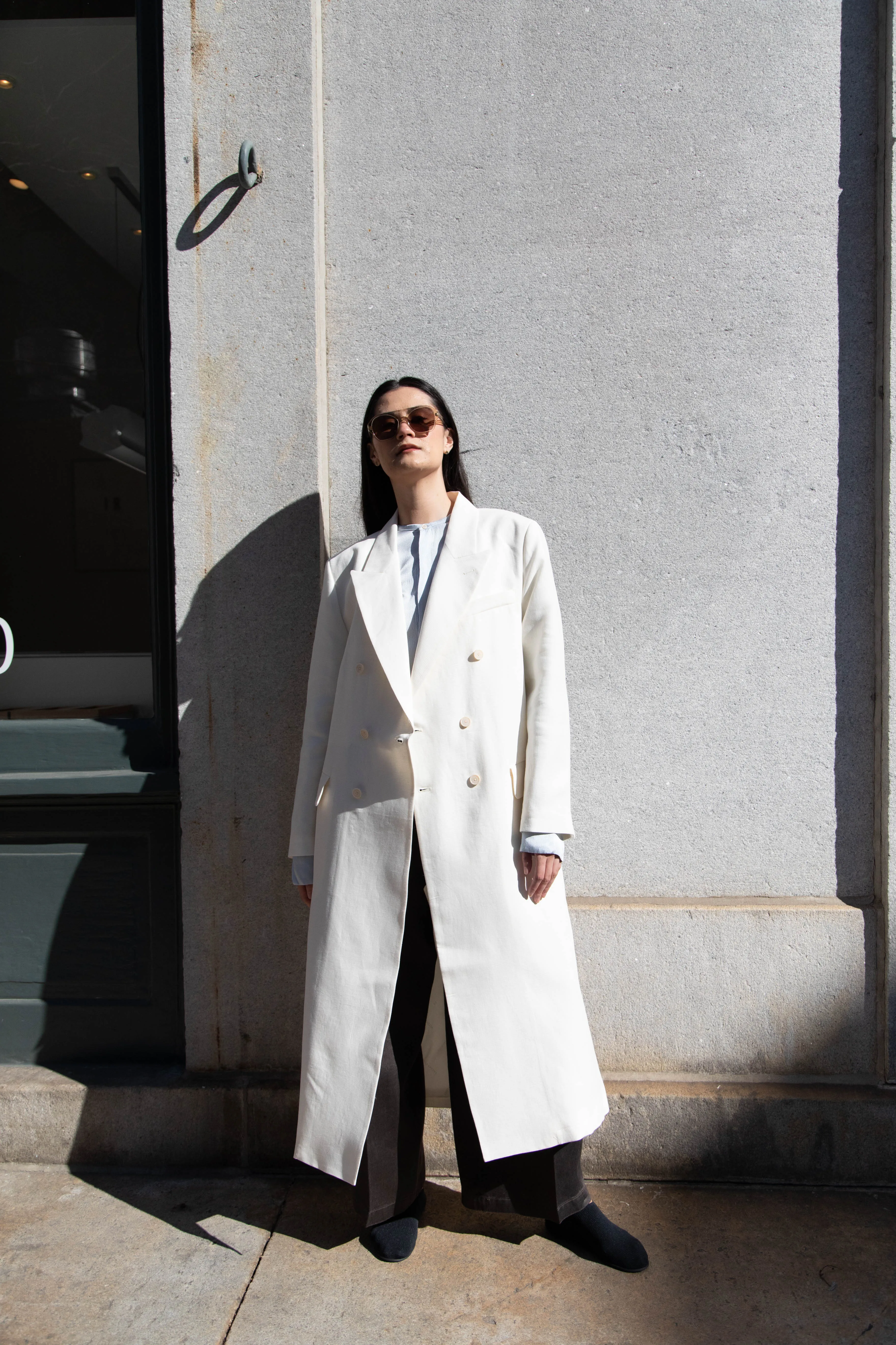 Barena Venezia | Cianni Canne Double Breasted Coat in Ivory