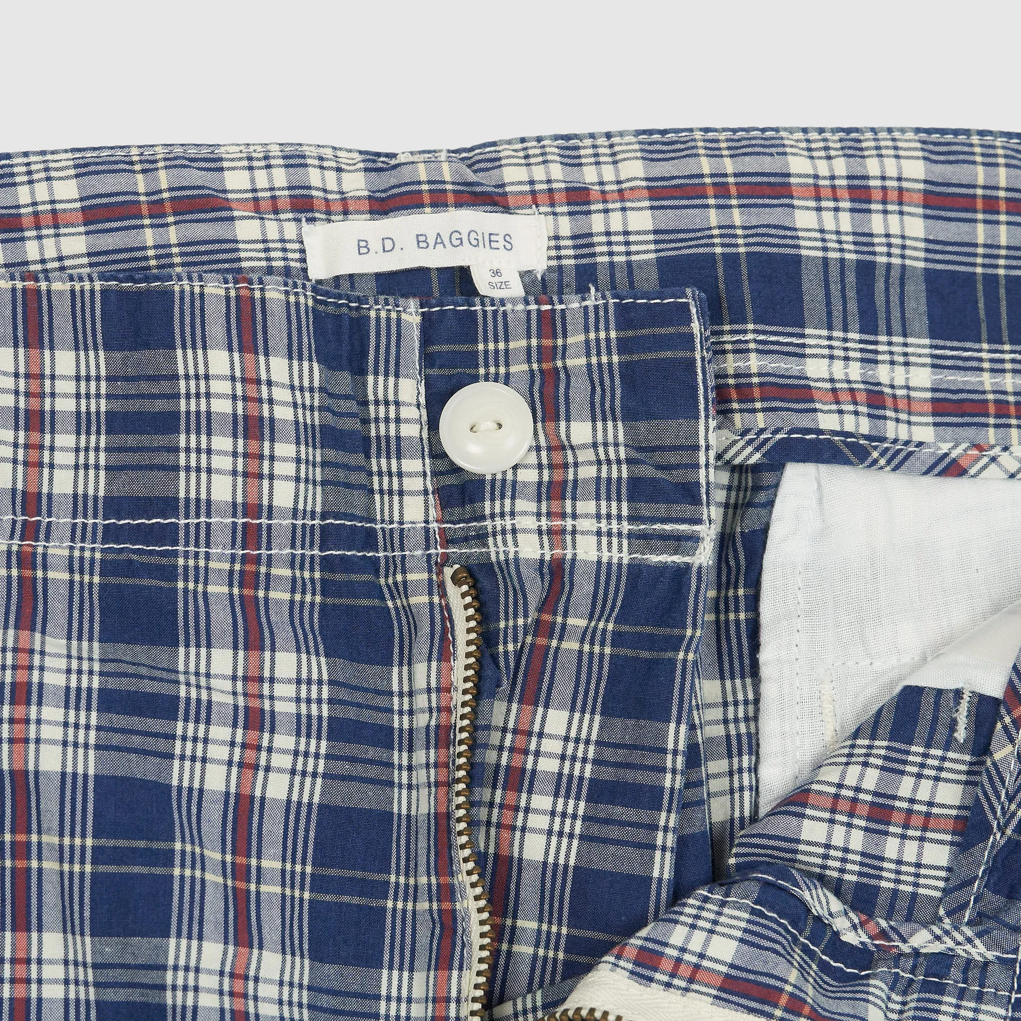 B.D. Baggies Indigo Plaid Pant