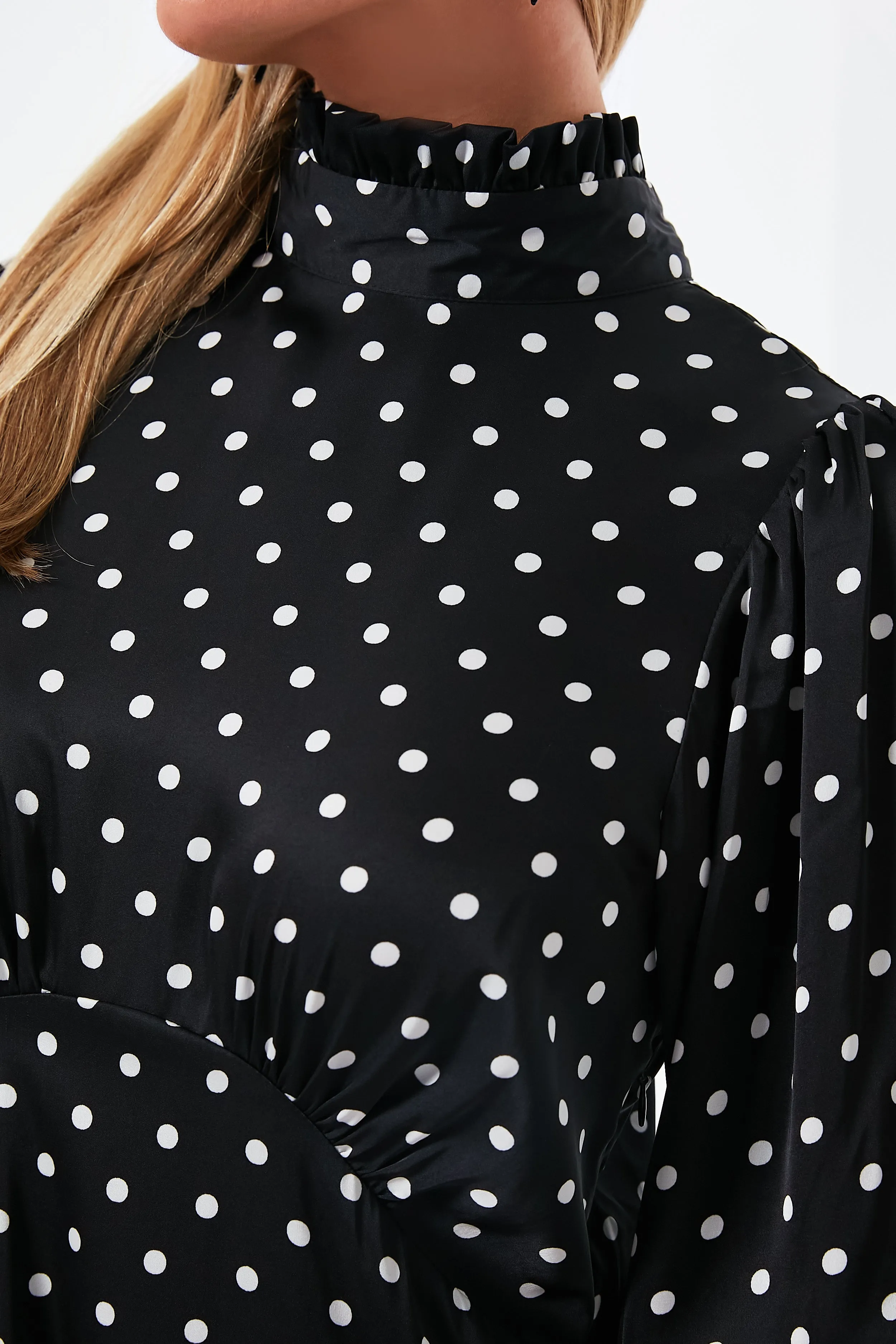 Black and White Polka Dot Roberts Dress