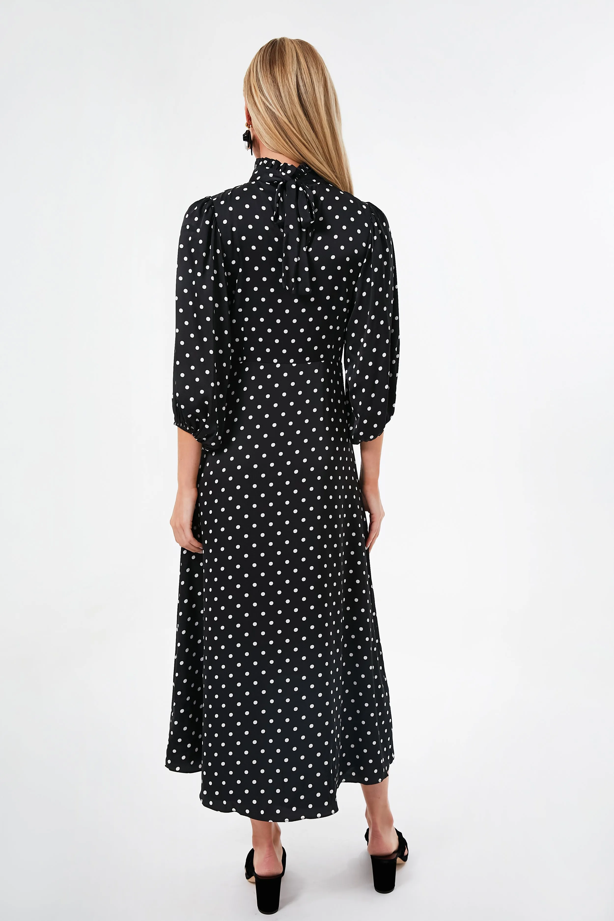 Black and White Polka Dot Roberts Dress
