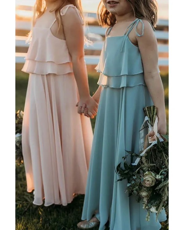 Blush Flower Girls Dresses A-line First Birth Party Gowns
