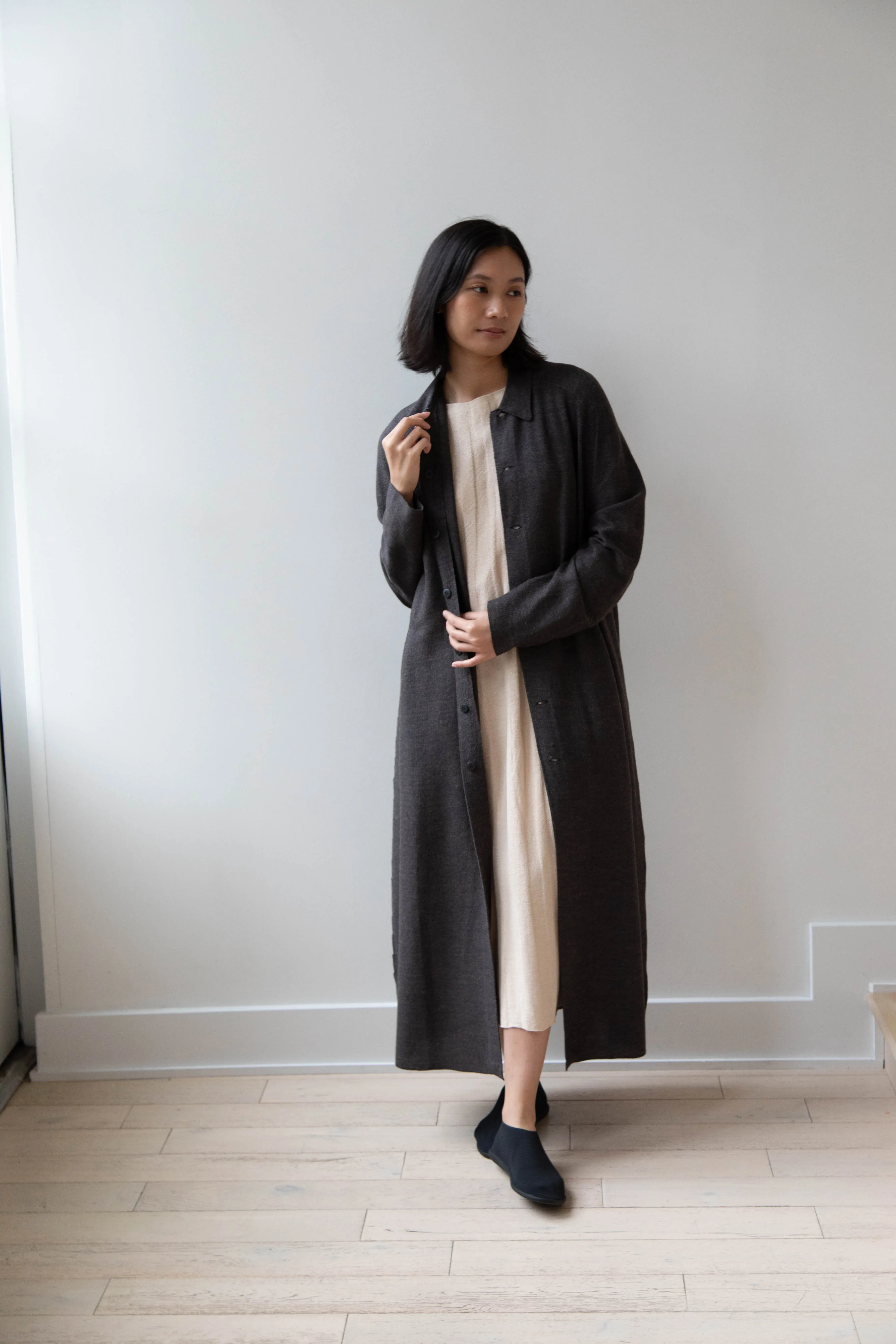 Boboutic | Robe Manteau in Black Brown