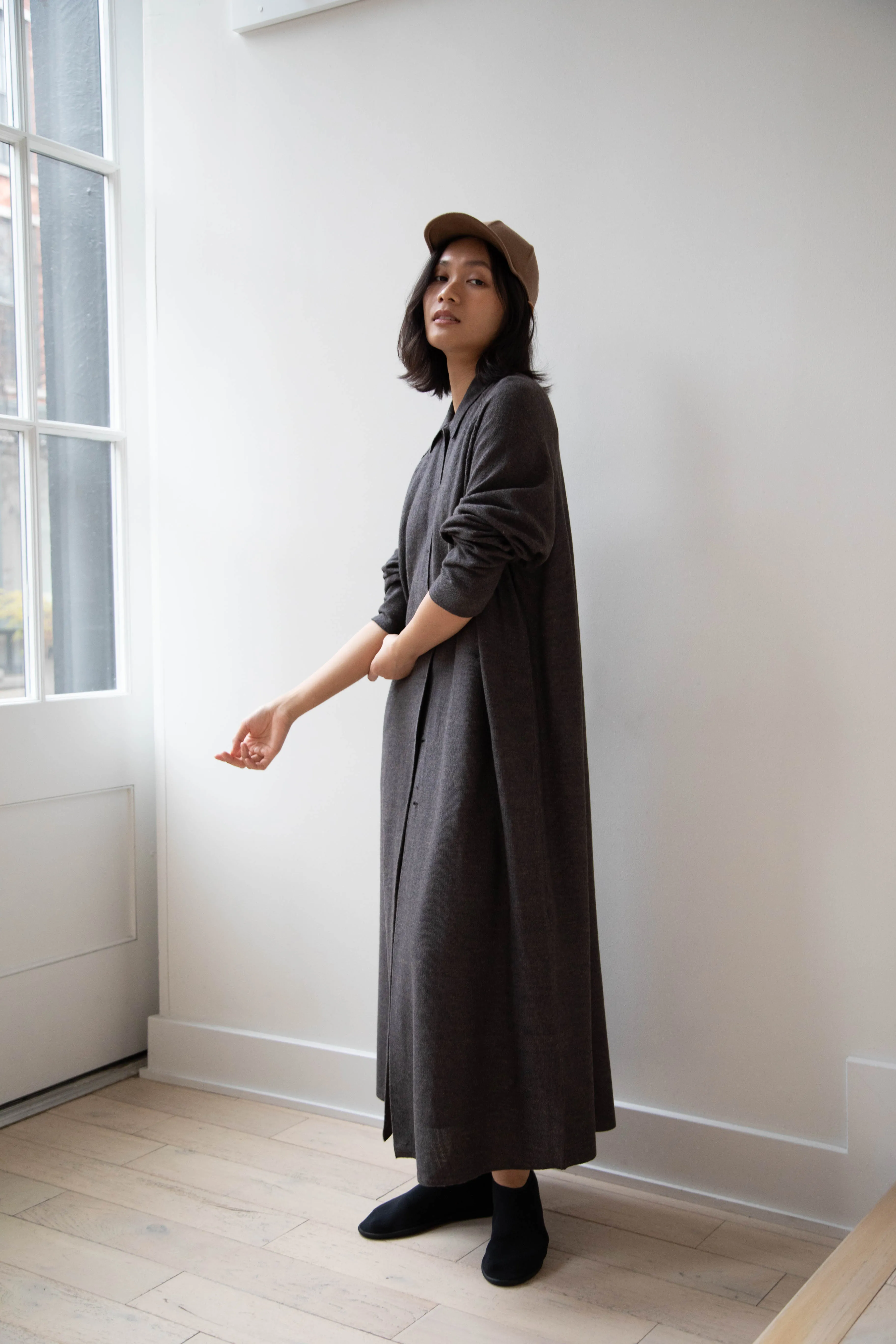 Boboutic | Robe Manteau in Black Brown
