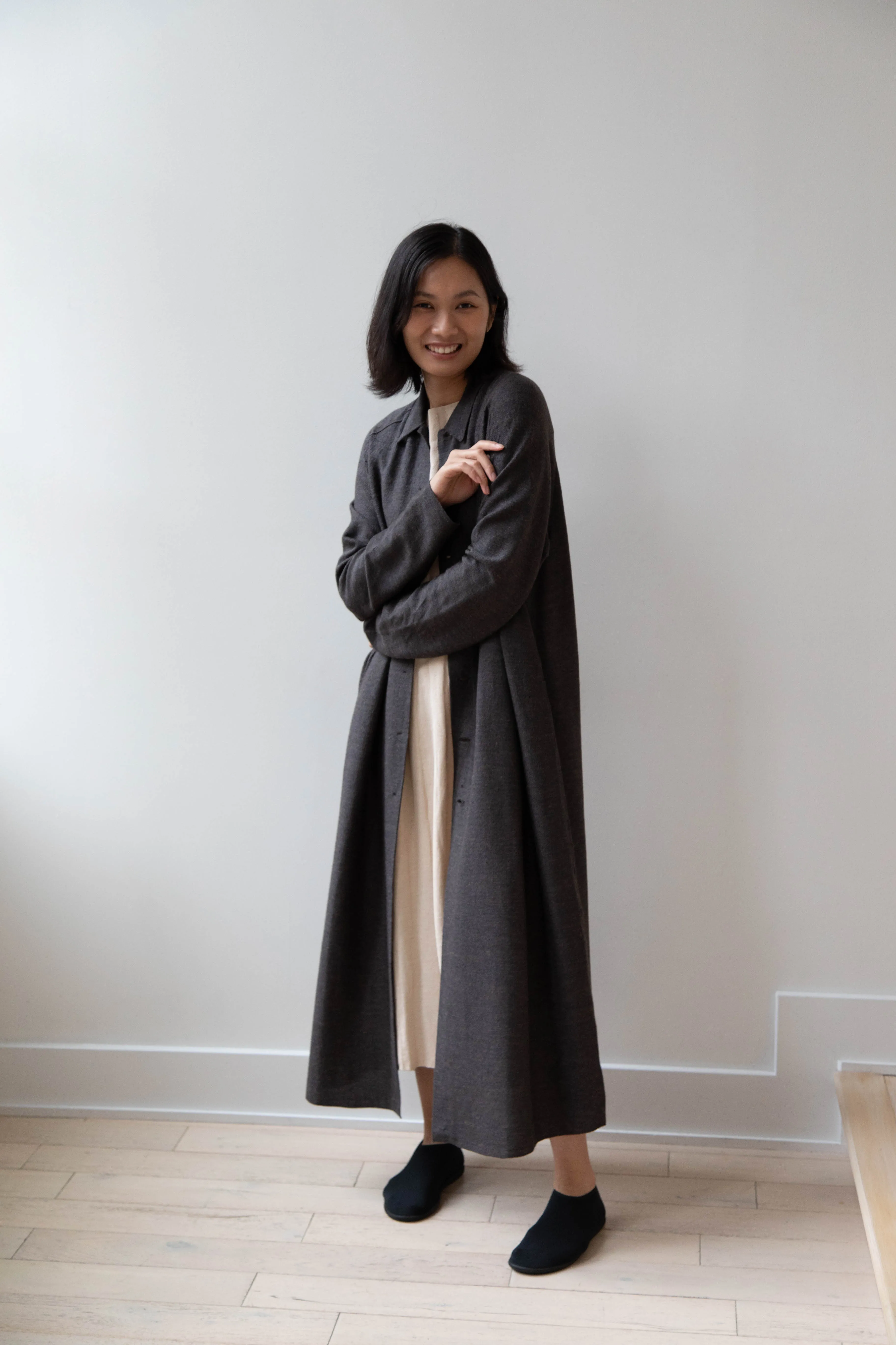 Boboutic | Robe Manteau in Black Brown