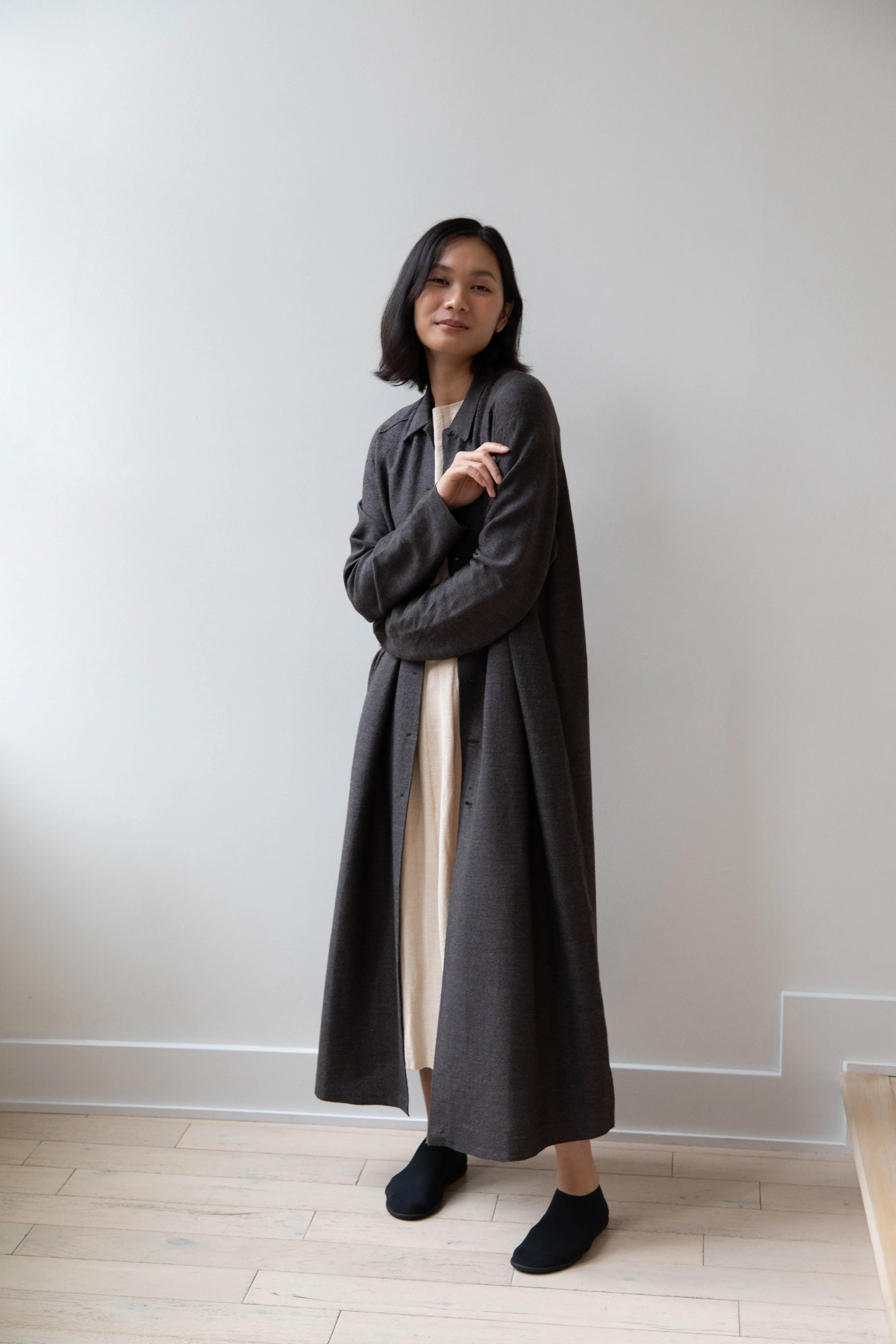 Boboutic | Robe Manteau in Black Brown