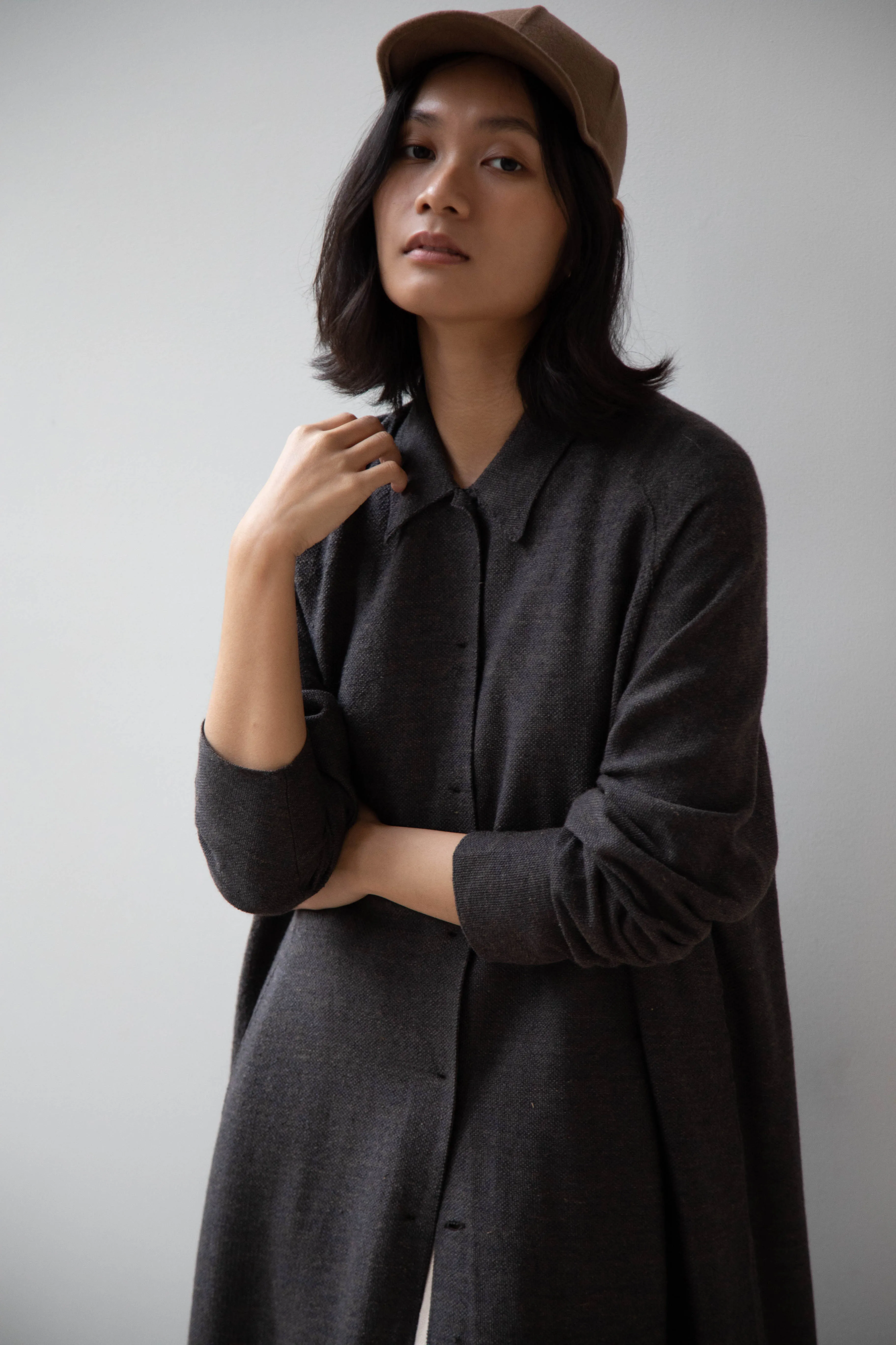 Boboutic | Robe Manteau in Black Brown