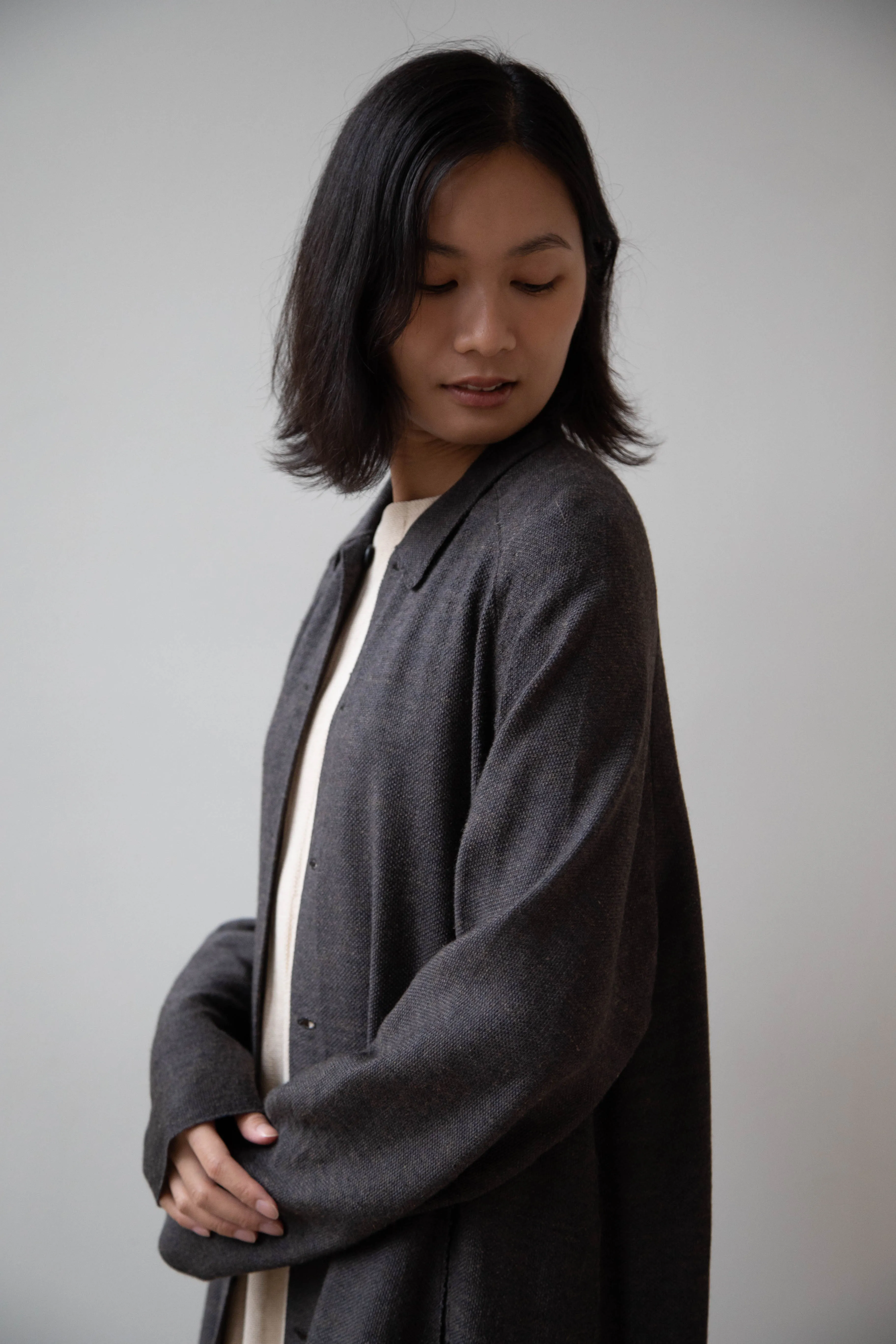 Boboutic | Robe Manteau in Black Brown