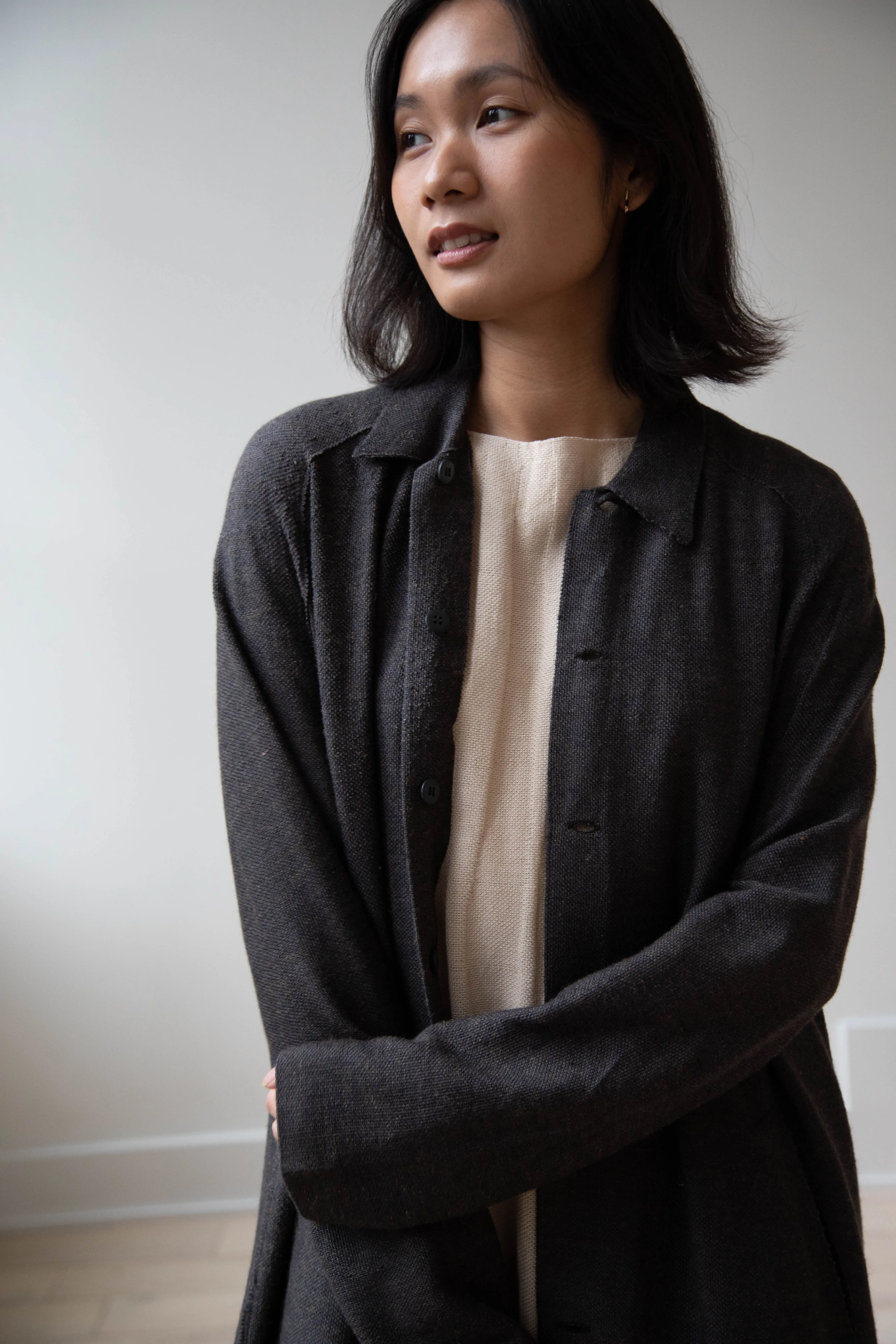 Boboutic | Robe Manteau in Black Brown