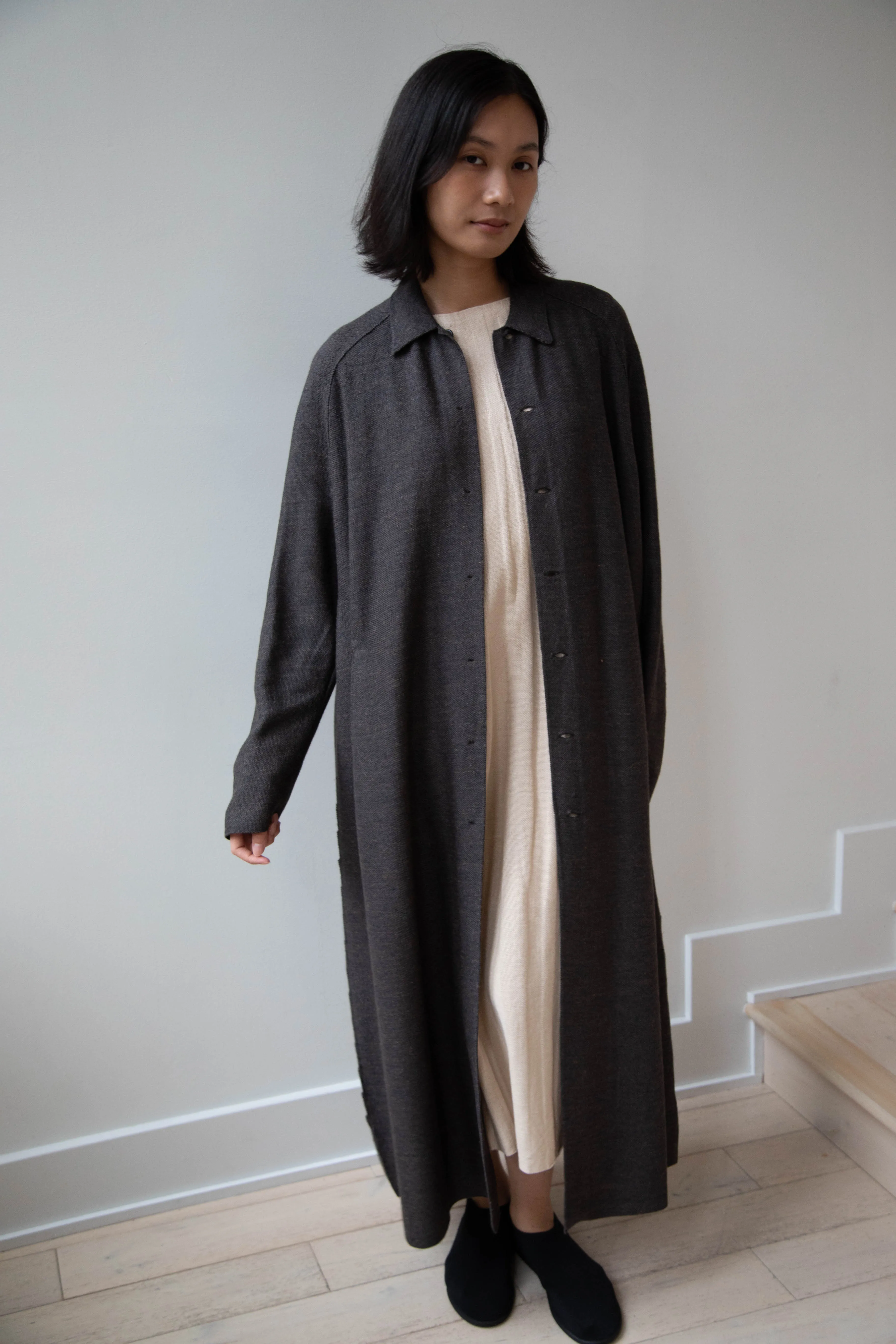Boboutic | Robe Manteau in Black Brown