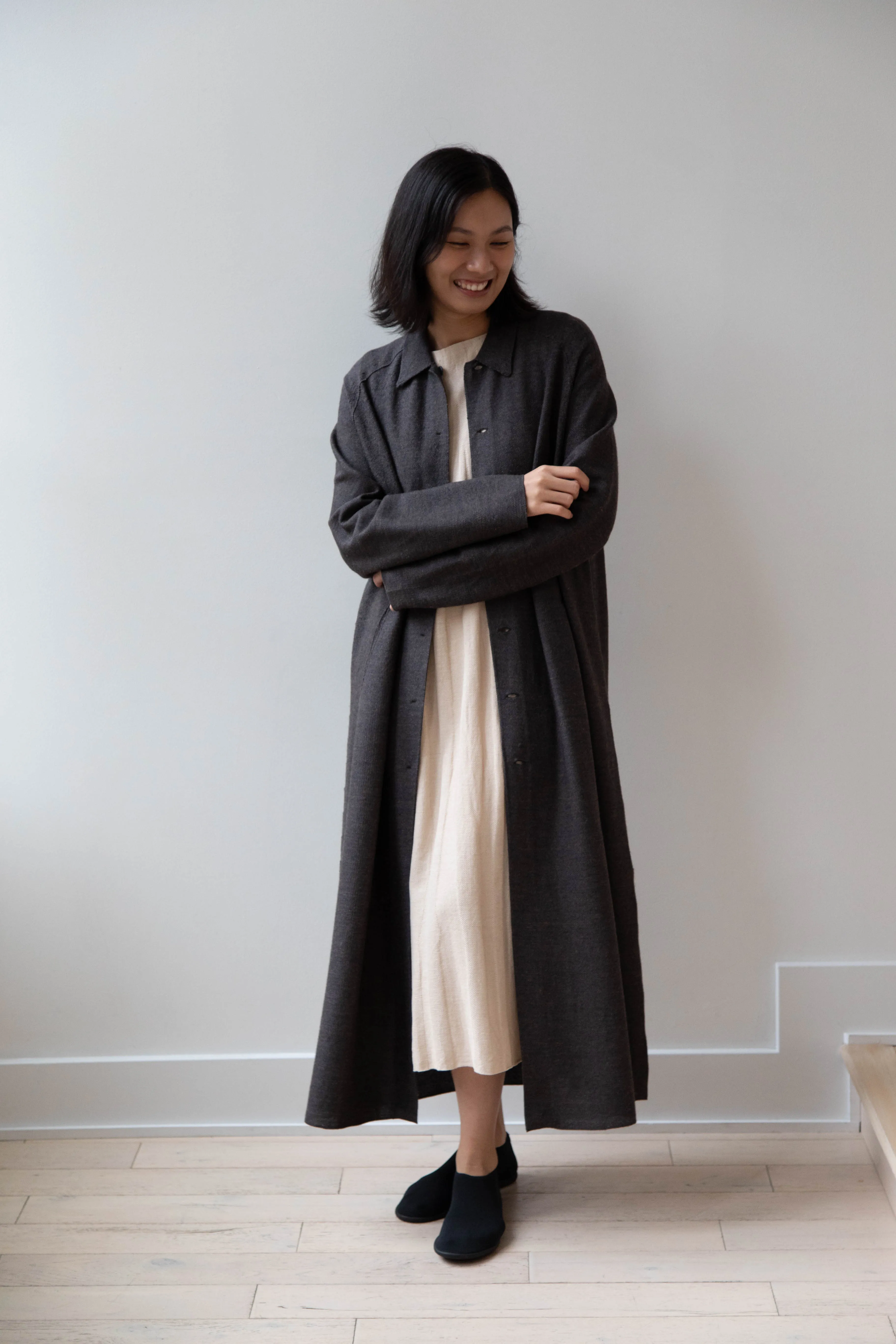 Boboutic | Robe Manteau in Black Brown