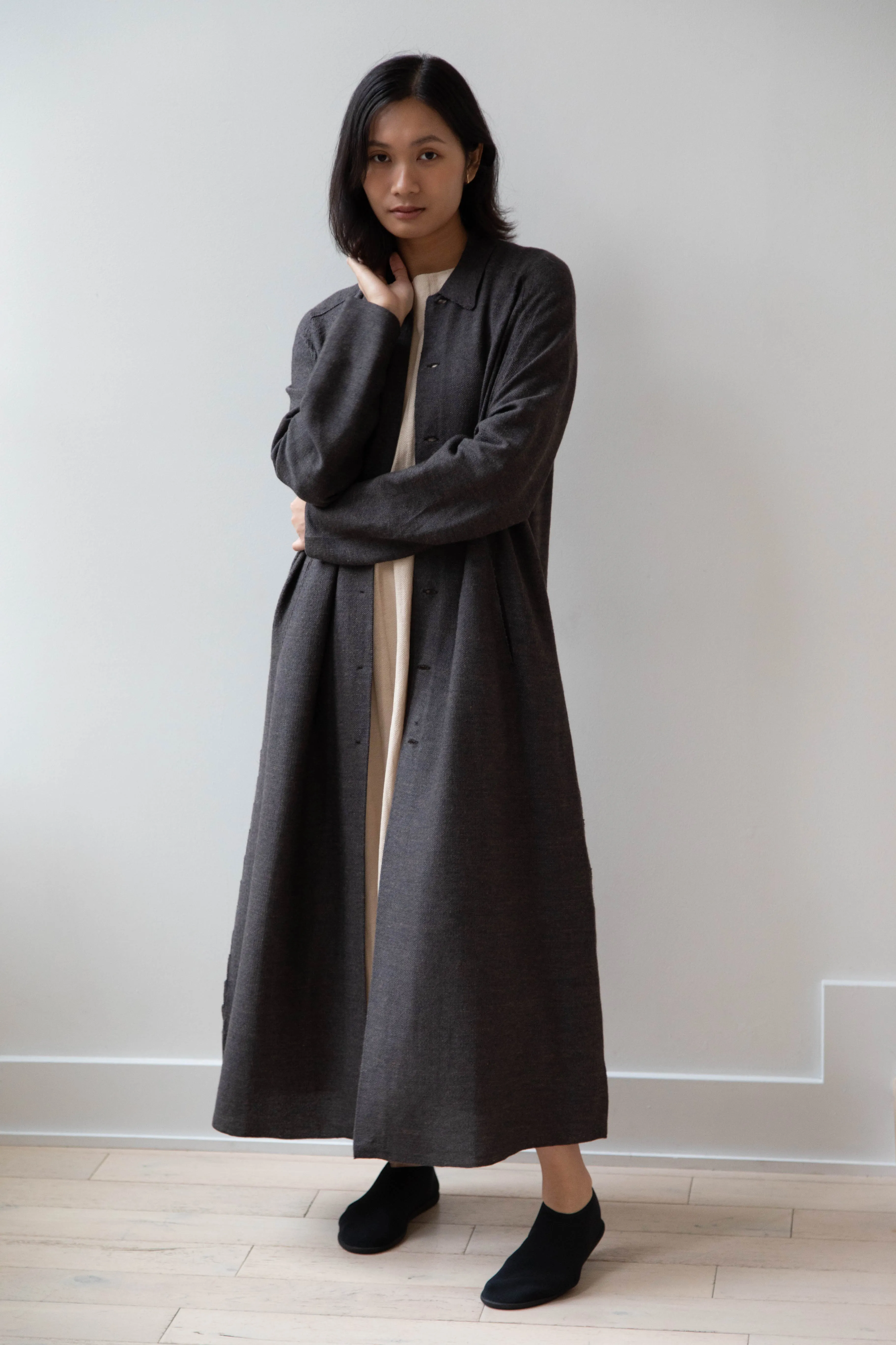 Boboutic | Robe Manteau in Black Brown