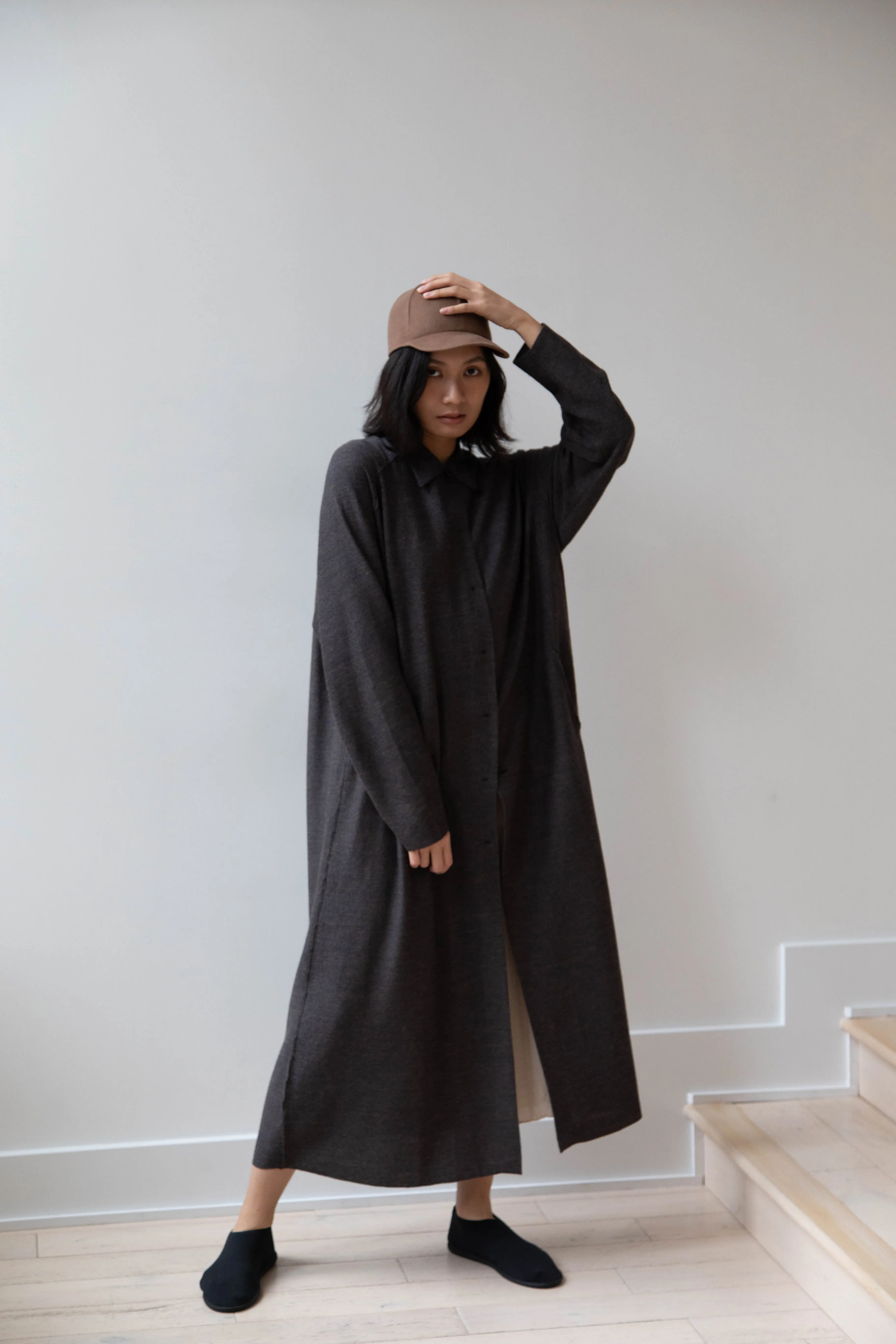 Boboutic | Robe Manteau in Black Brown