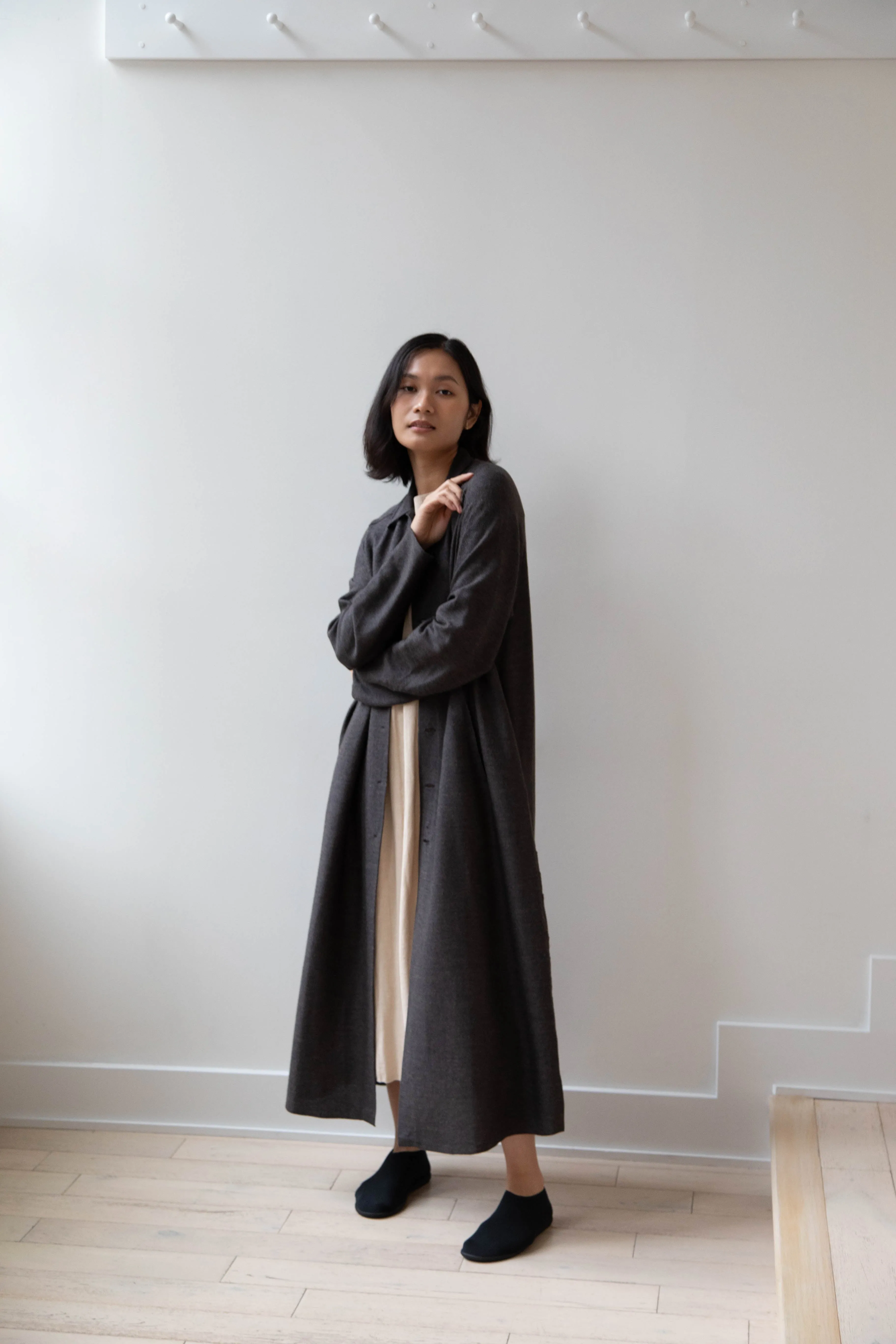 Boboutic | Robe Manteau in Black Brown