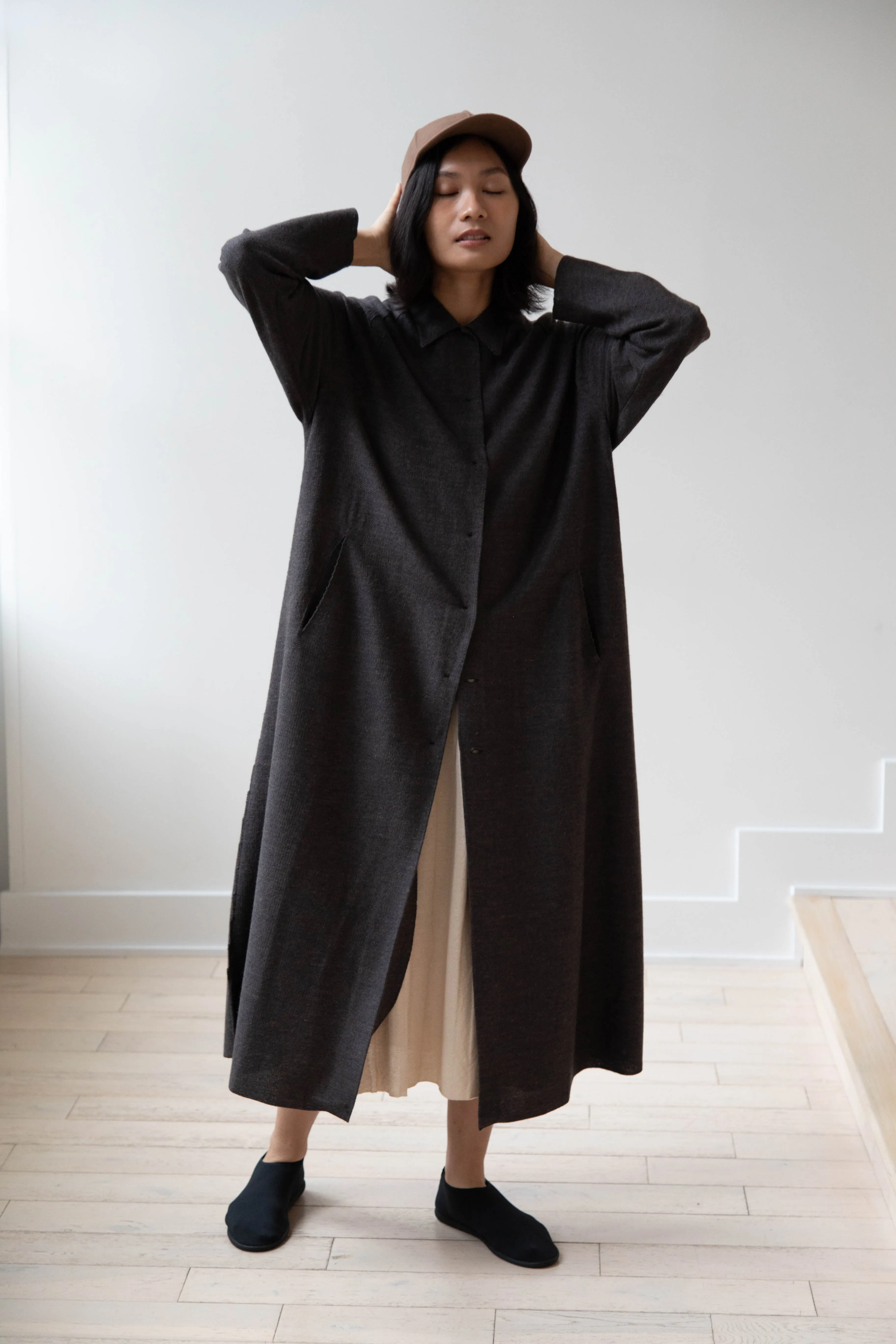 Boboutic | Robe Manteau in Black Brown