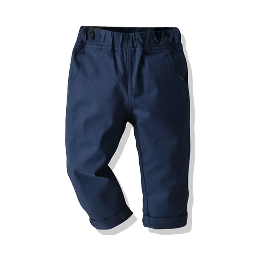 Boys Cotton Casual Cargo Pants - Khaki, Grey, Stone, Green, Orange, Brown, Navy, Bordeaux