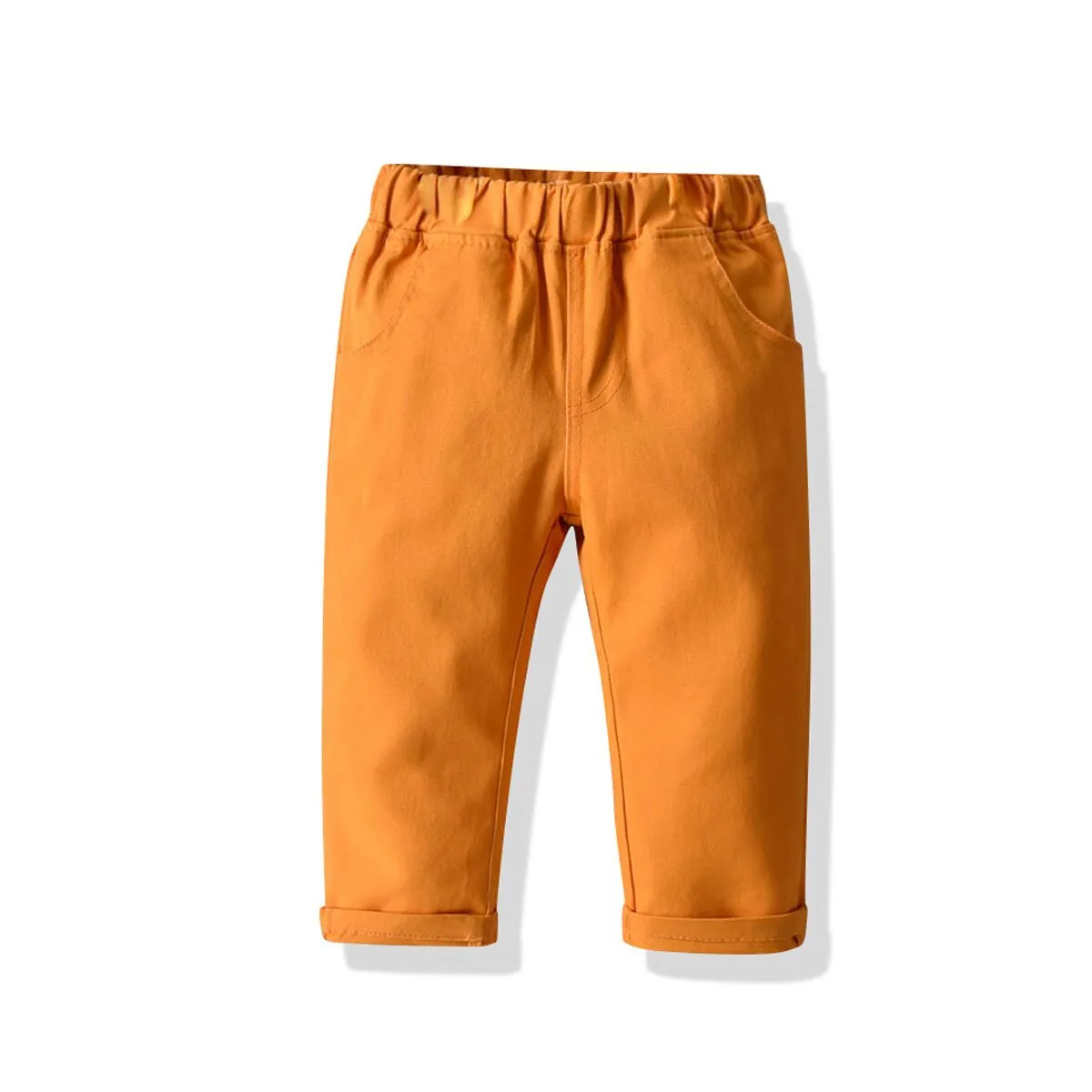 Boys Cotton Casual Cargo Pants - Khaki, Grey, Stone, Green, Orange, Brown, Navy, Bordeaux