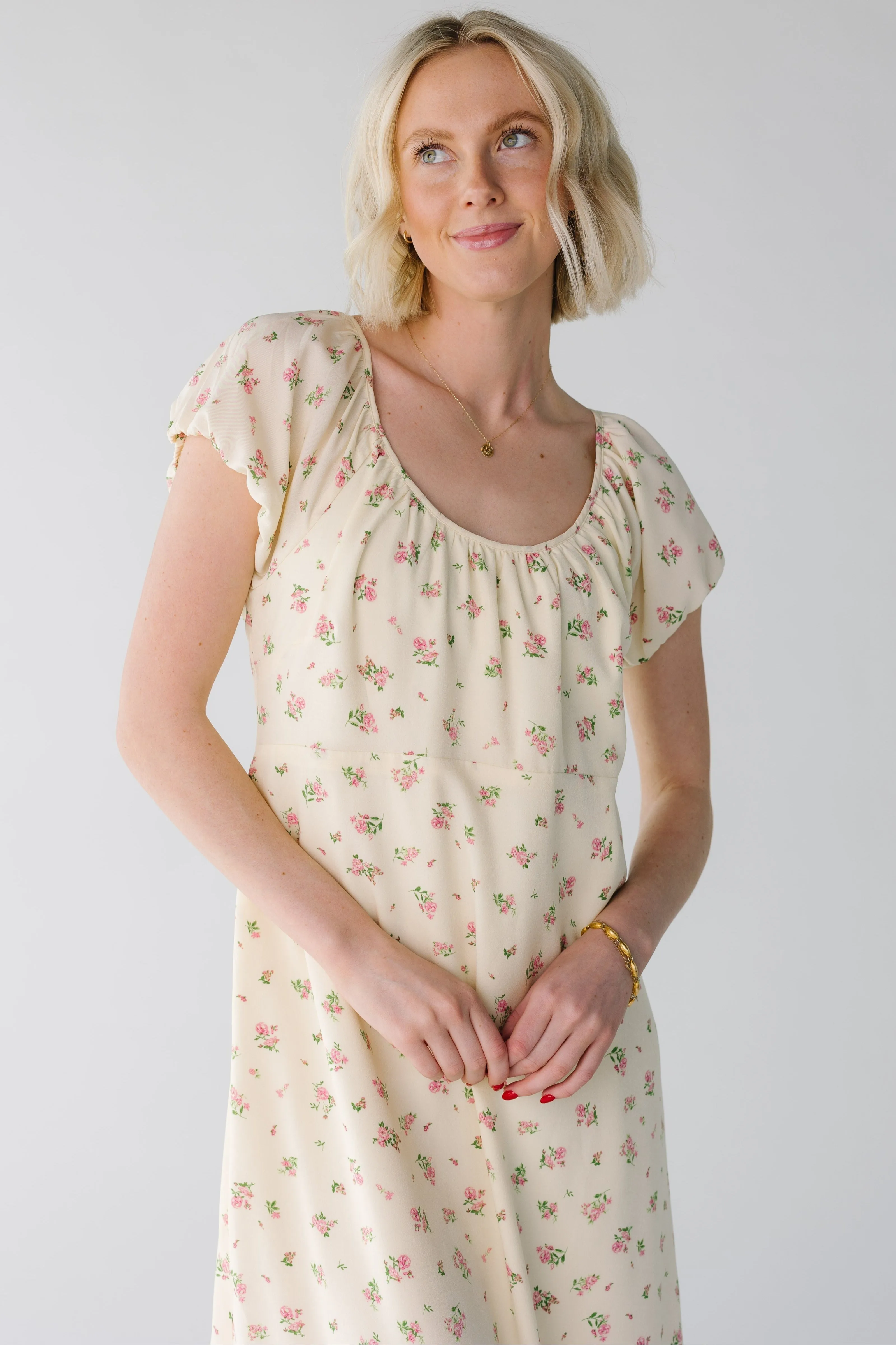 Brass & Roe Blossom Back-Tie Dress