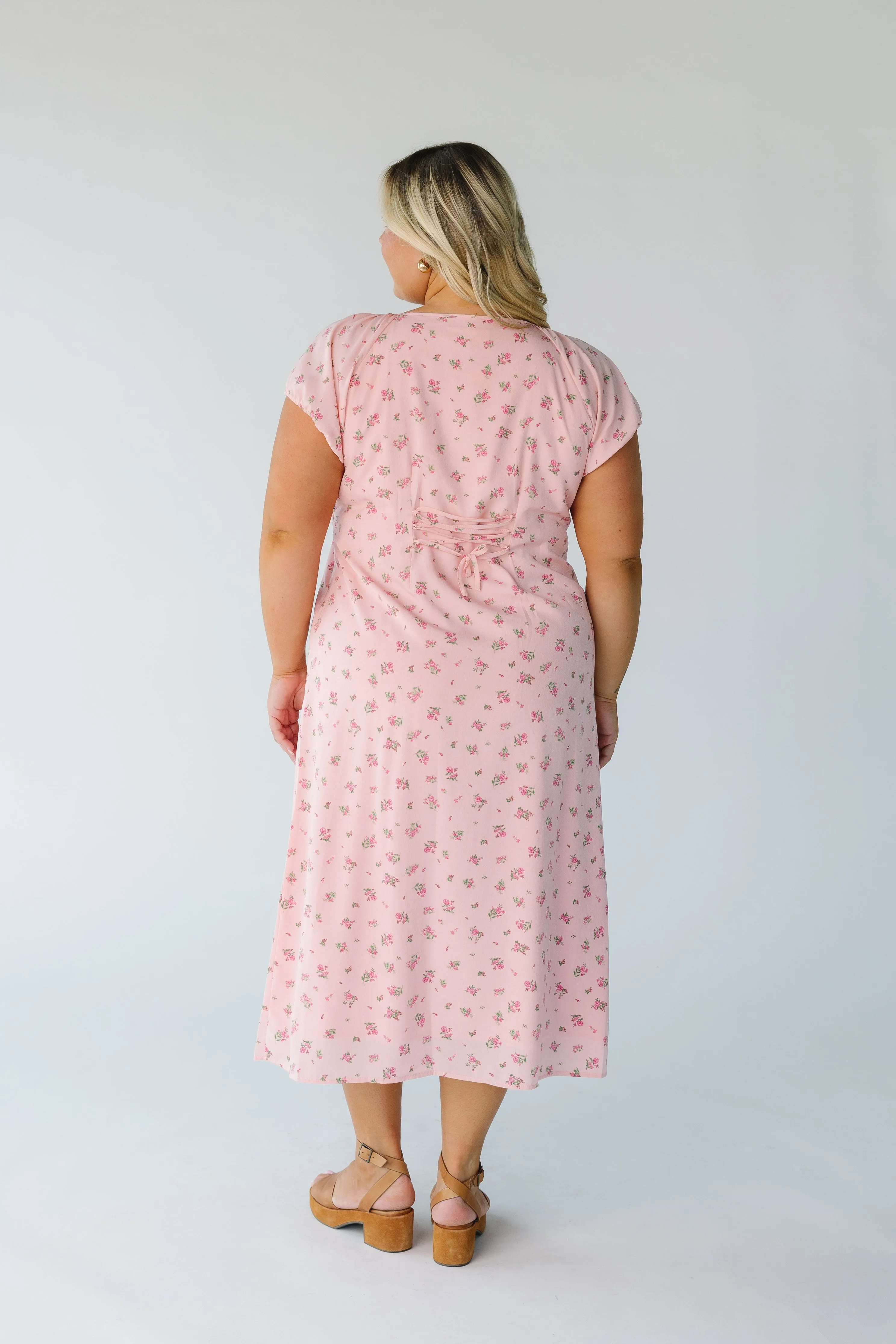 Brass & Roe Blossom Back-Tie Dress