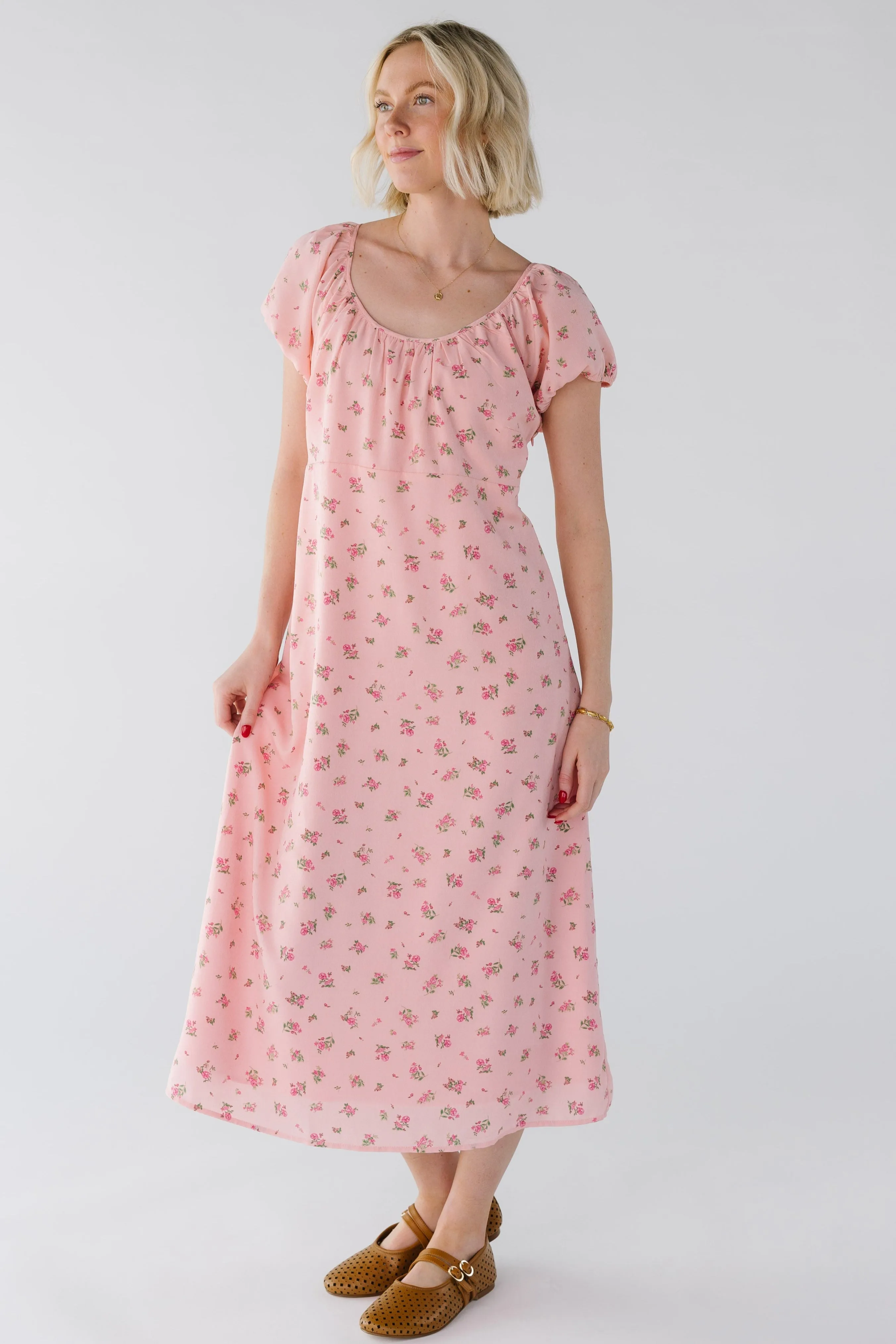 Brass & Roe Blossom Back-Tie Dress