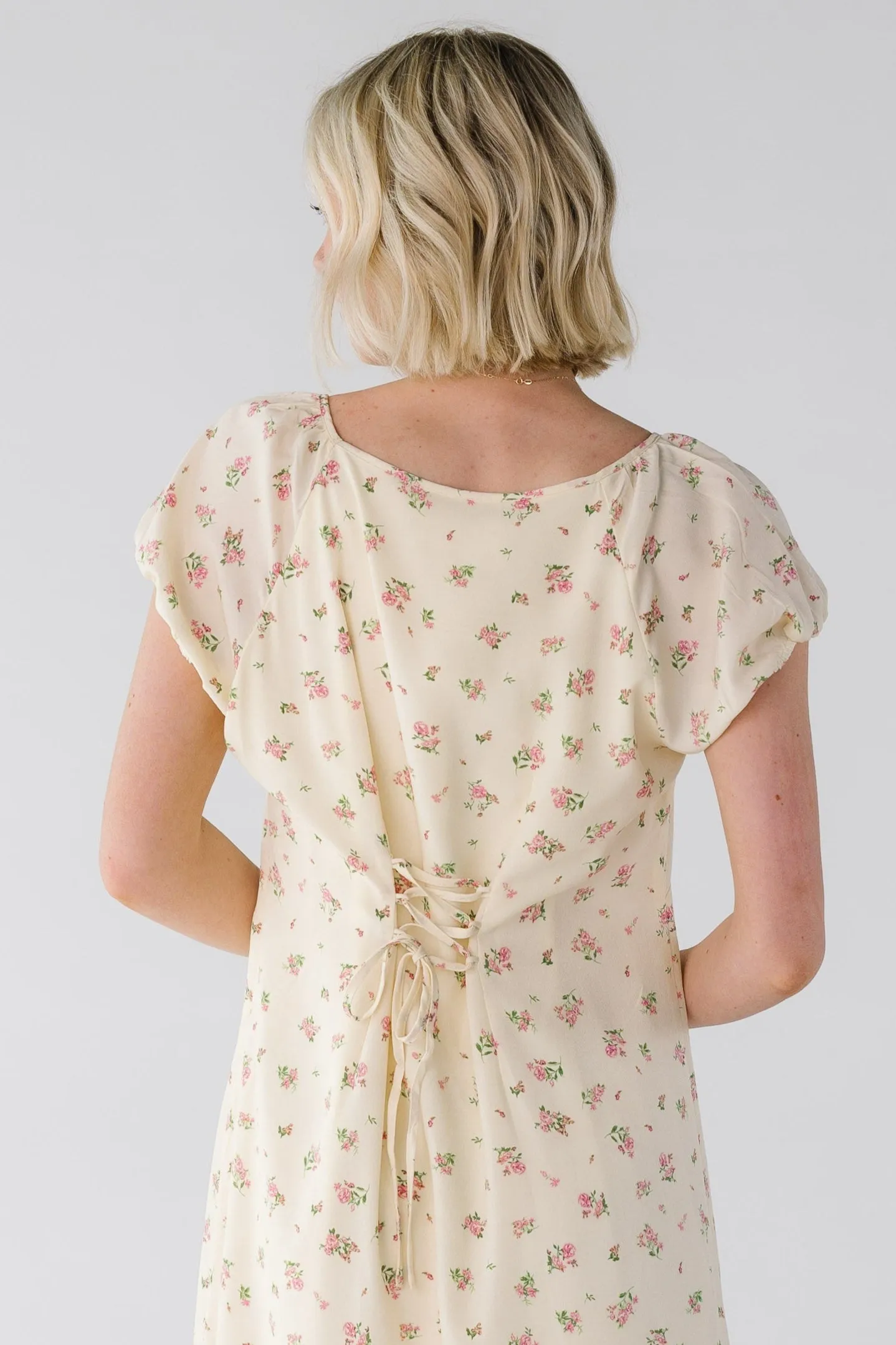 Brass & Roe Blossom Back-Tie Dress