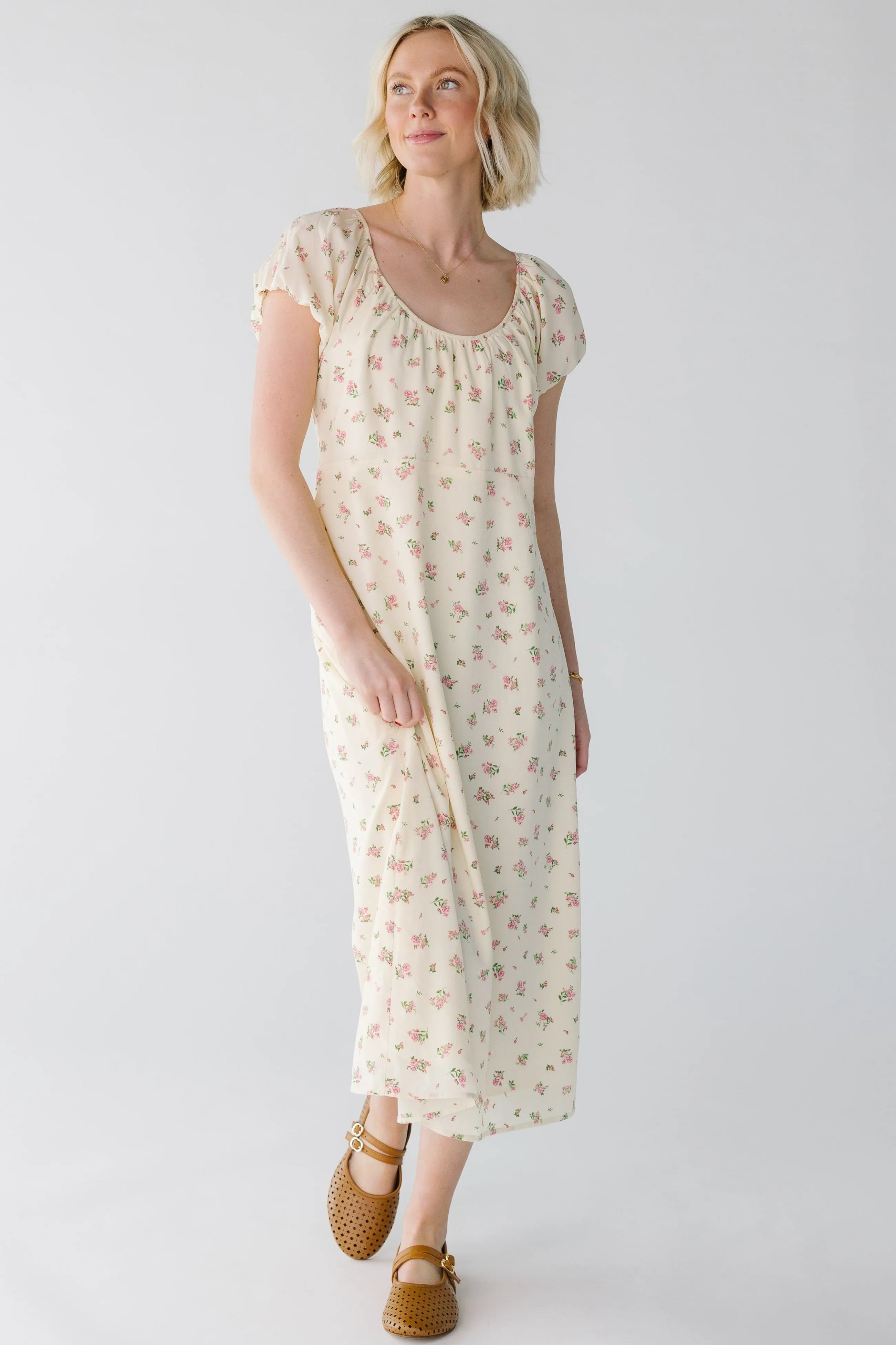 Brass & Roe Blossom Back-Tie Dress