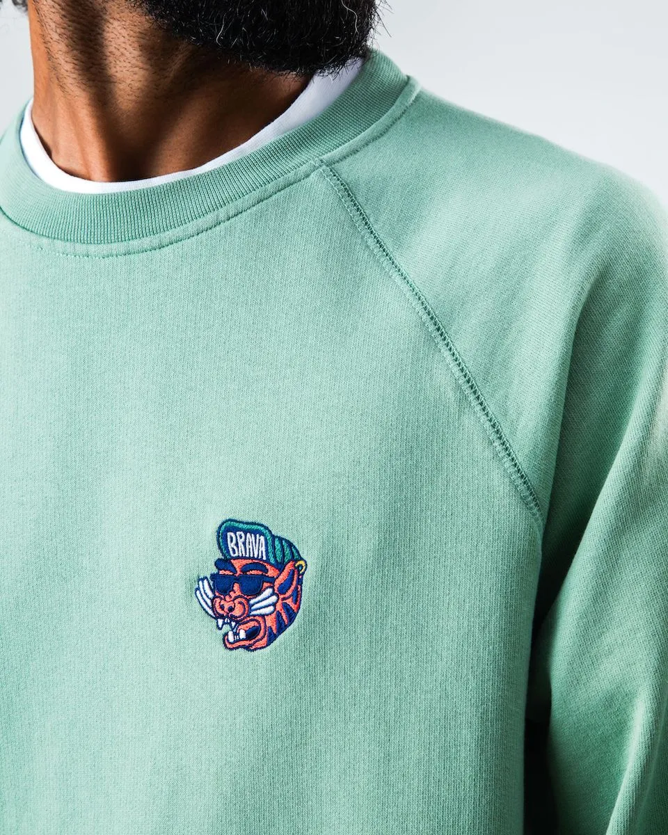 BRAVA Asis Percales tigris sweatshirt green men