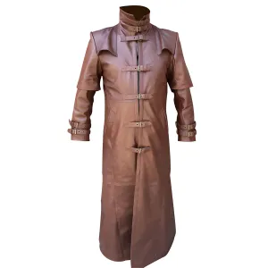 Brown Legacy Van Helsing Gothic Matrix Leather Coat for Men