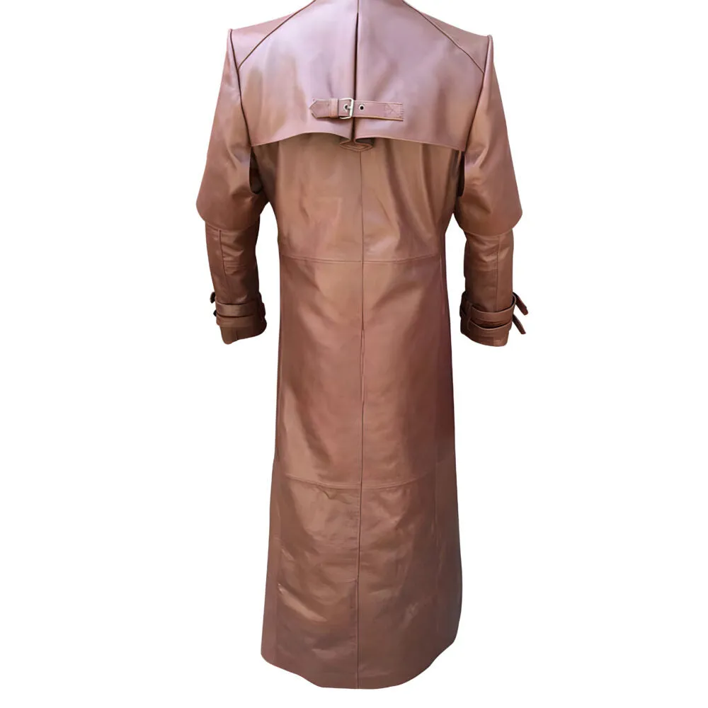 Brown Legacy Van Helsing Gothic Matrix Leather Coat for Men