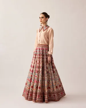 Bukhara Taupe Leela Top & Skirt Set
