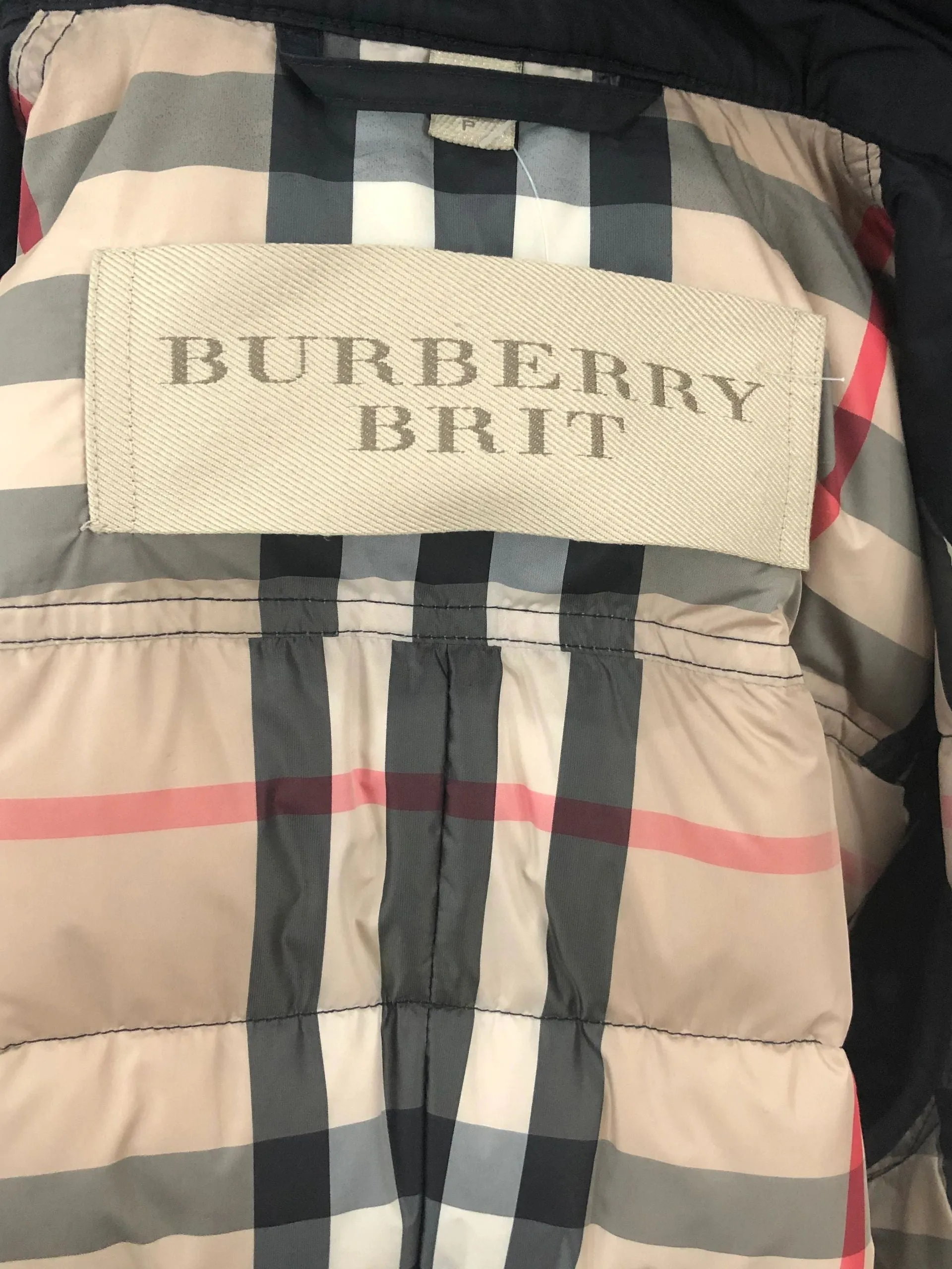 Burberry Brit Parka Coat With Fox Trim Size S