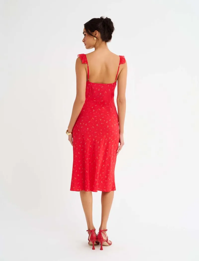 Butterfly Midi Dress | Coral Meadow