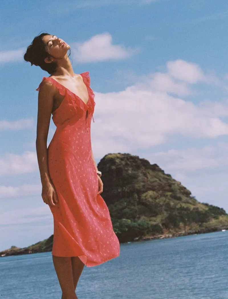 Butterfly Midi Dress | Coral Meadow