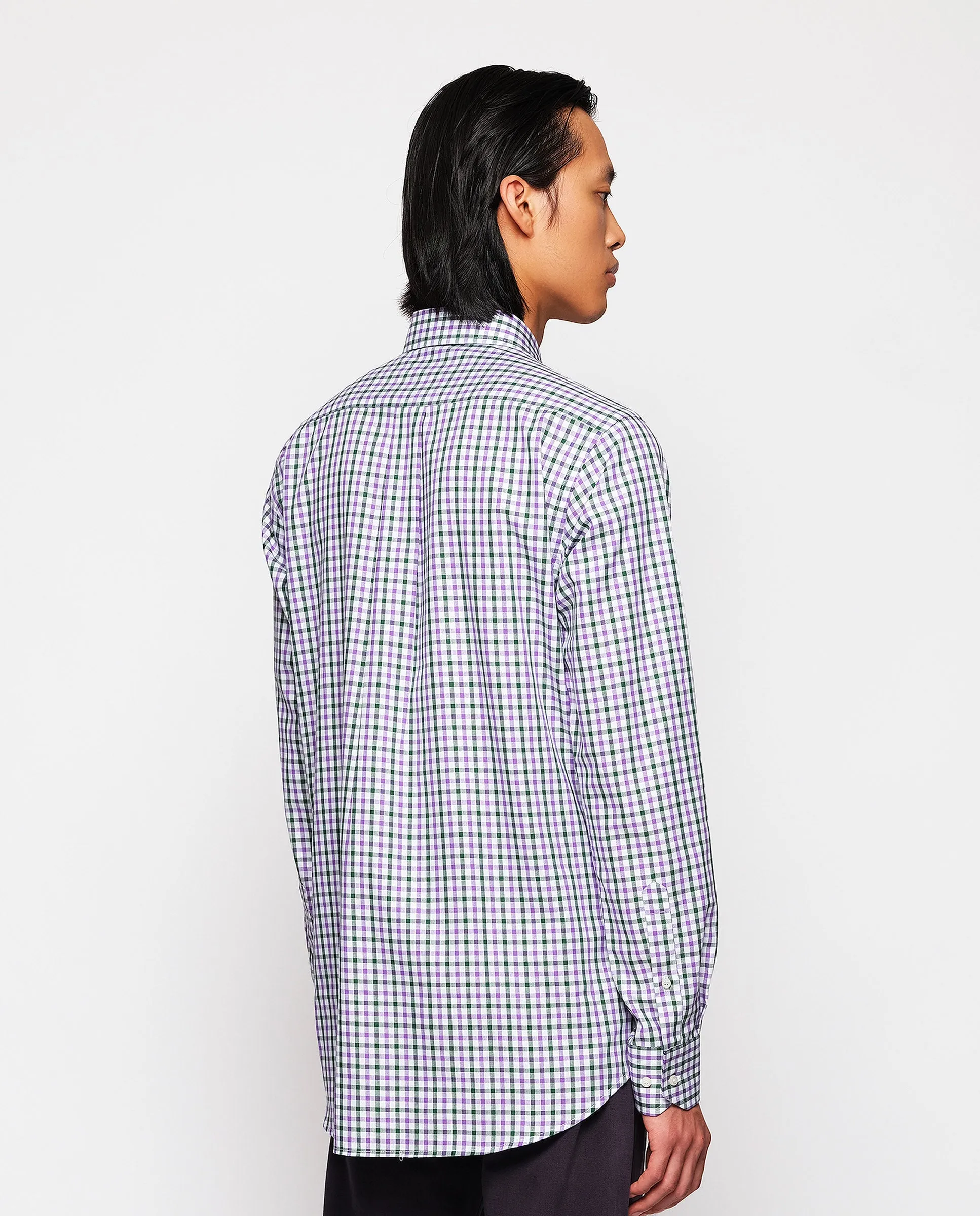 Camisa casual manga larga cuadros