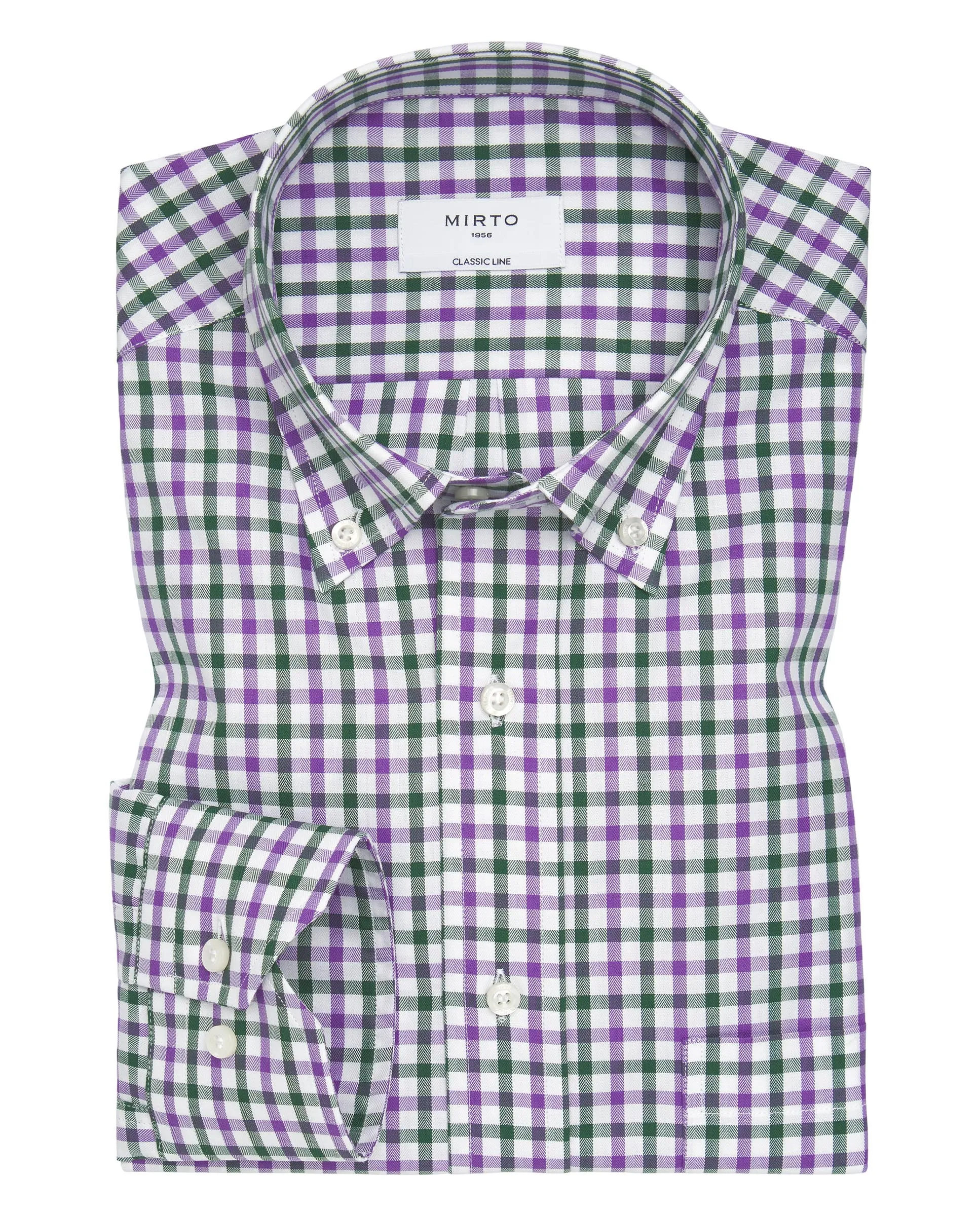 Camisa casual manga larga cuadros