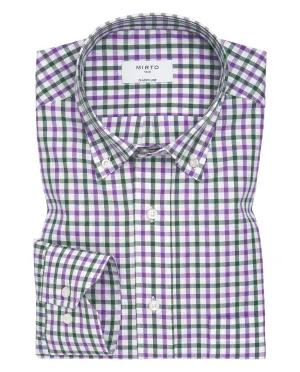 Camisa casual manga larga cuadros