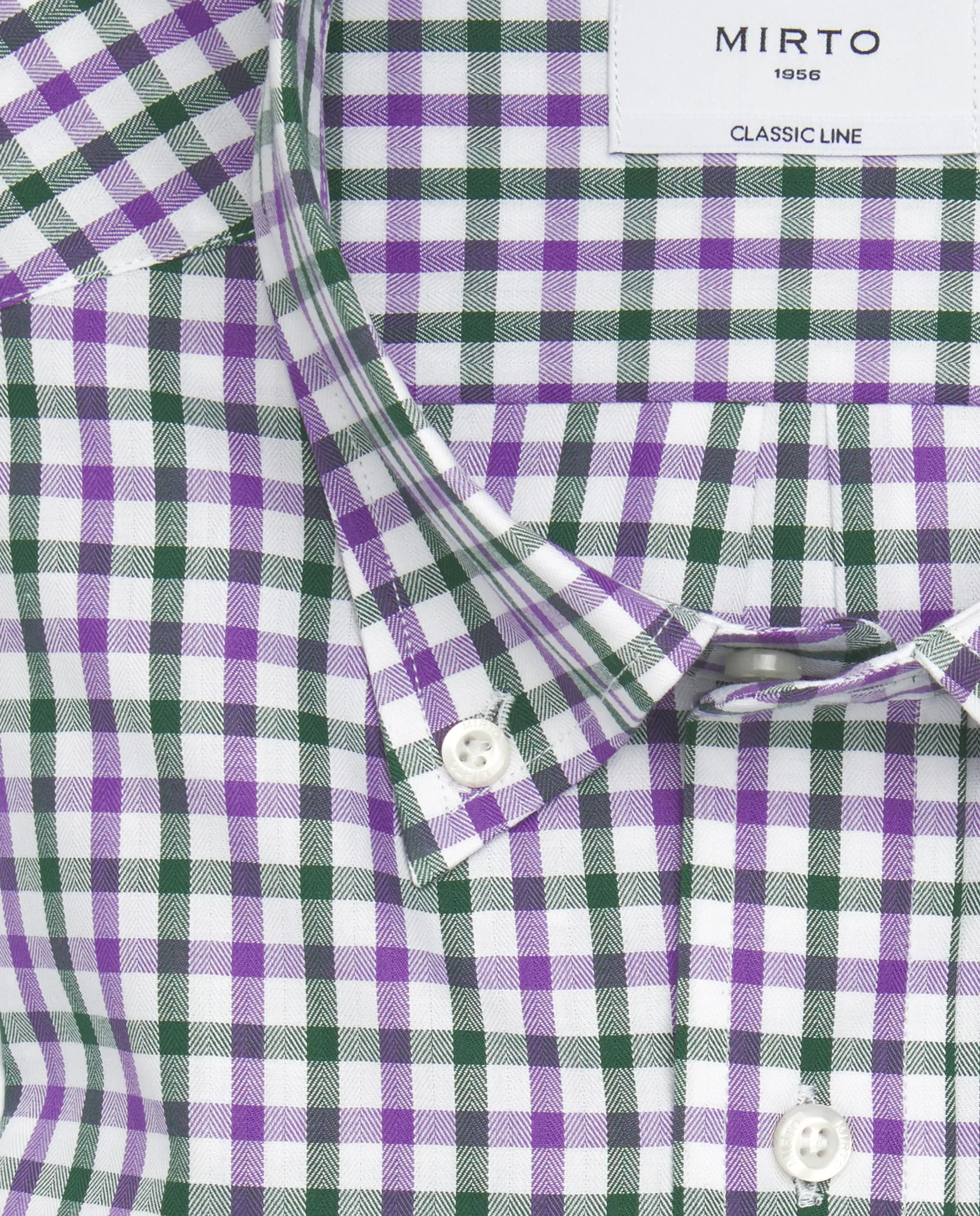 Camisa casual manga larga cuadros