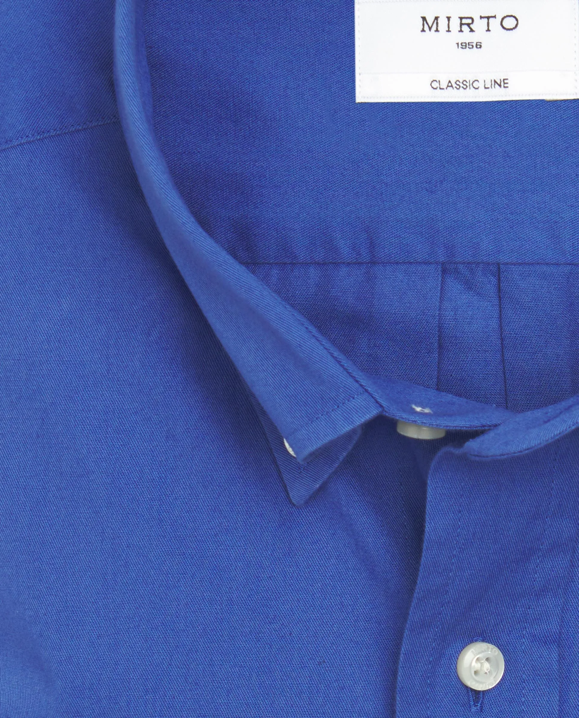 Camisa casual manga larga lisa azul royal