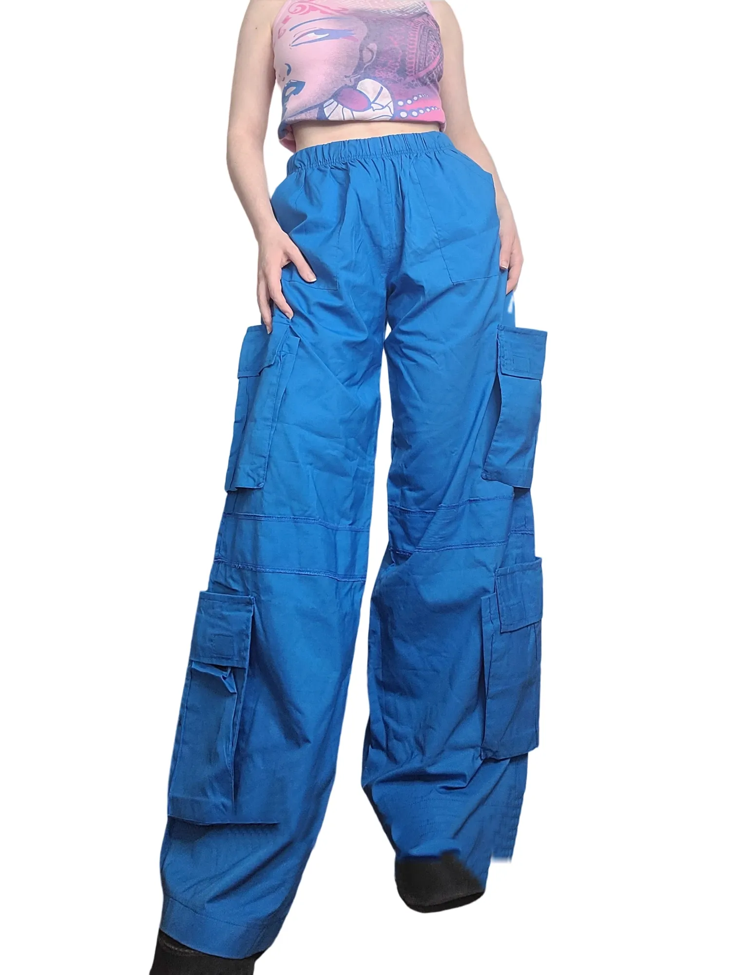 Cargo oversize gorpcore bleu