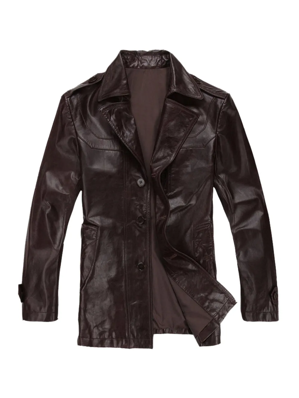 Casanova Styled Leather Coat for Men