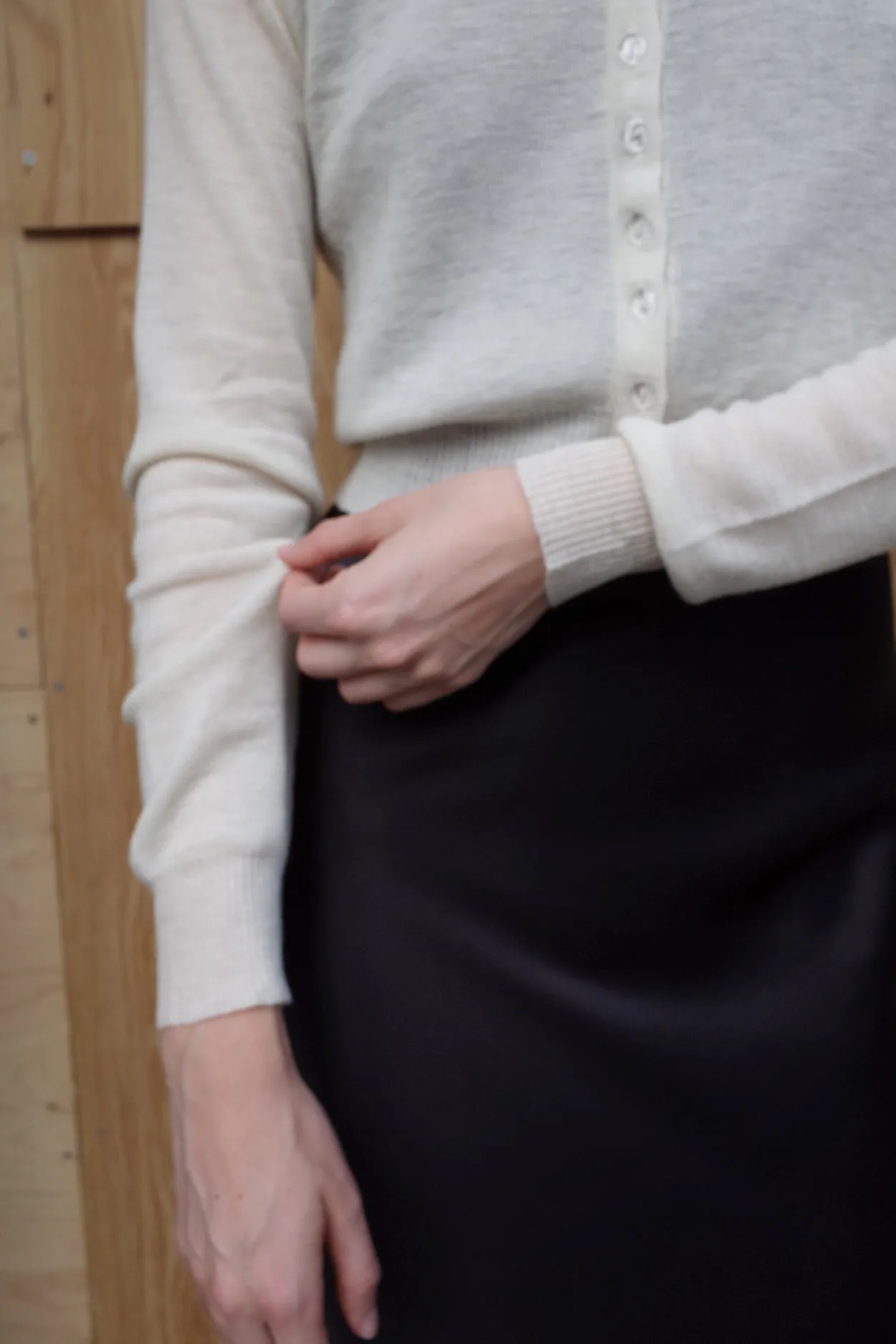 CASHMERE CARDIGAN　IVORY