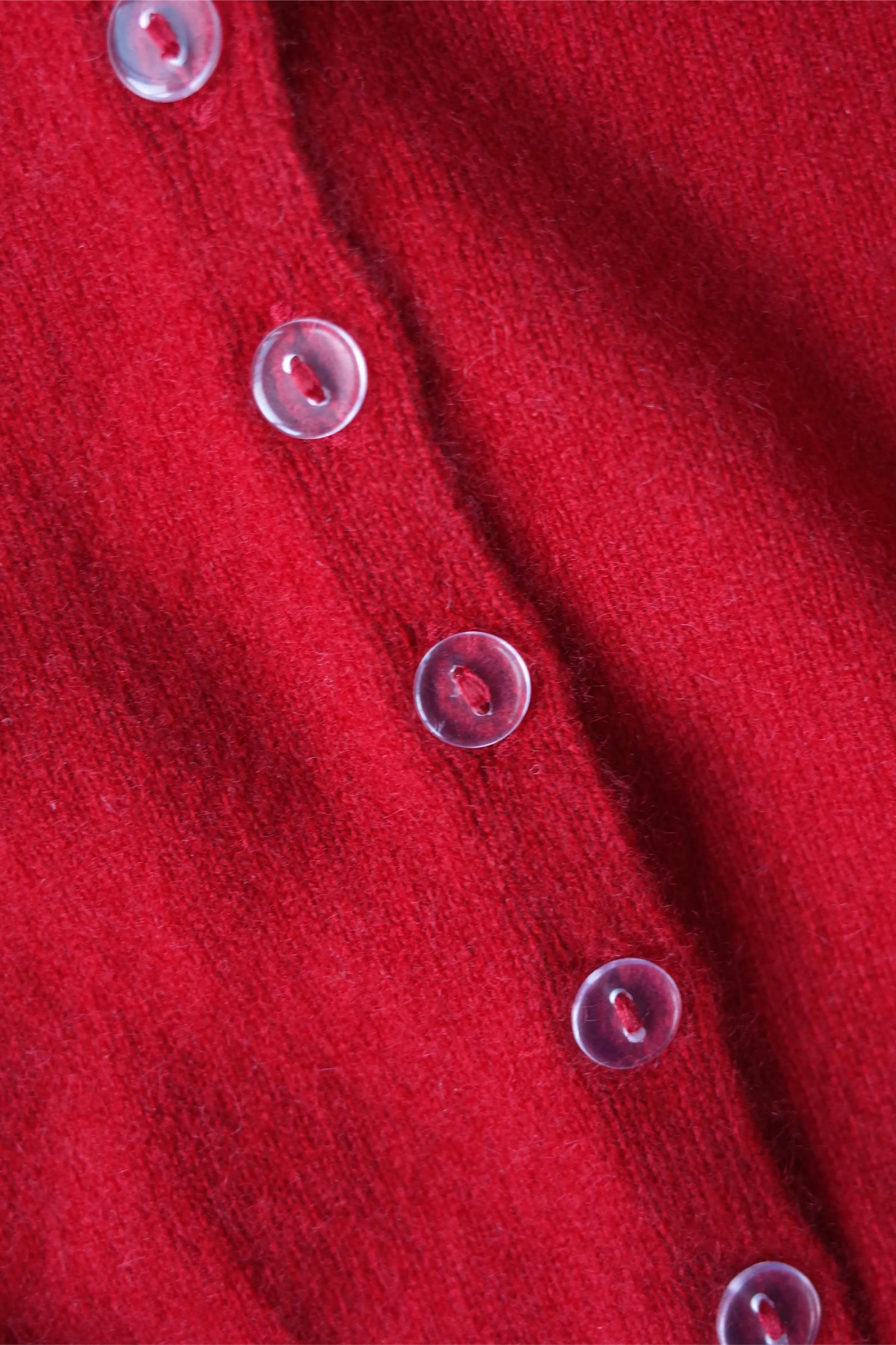 CASHMERE CARDIGAN　RED