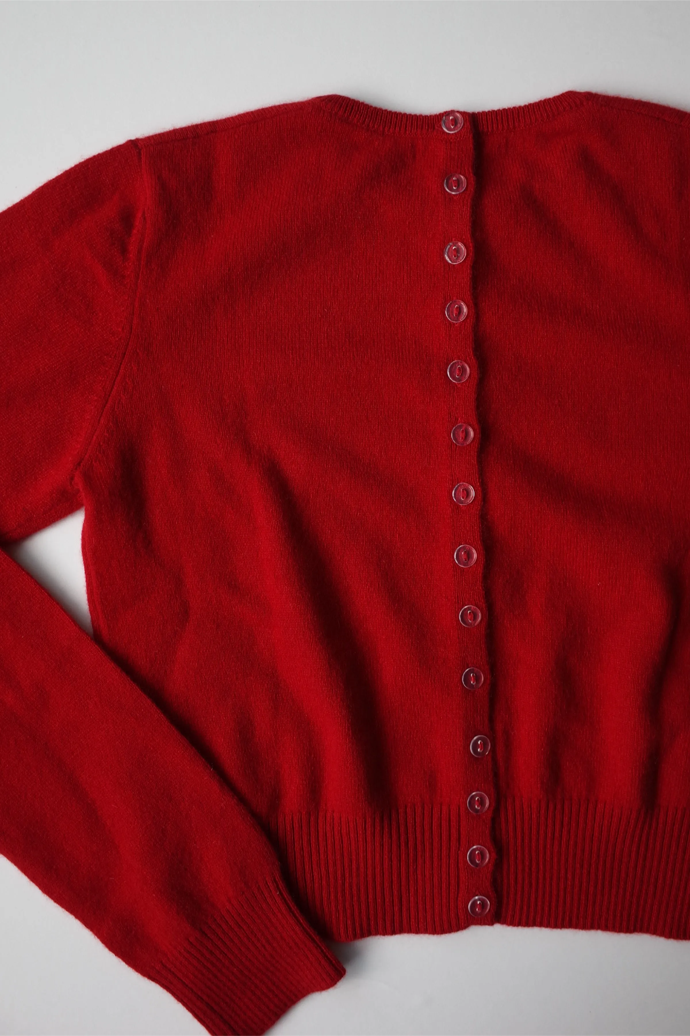 CASHMERE CARDIGAN　RED