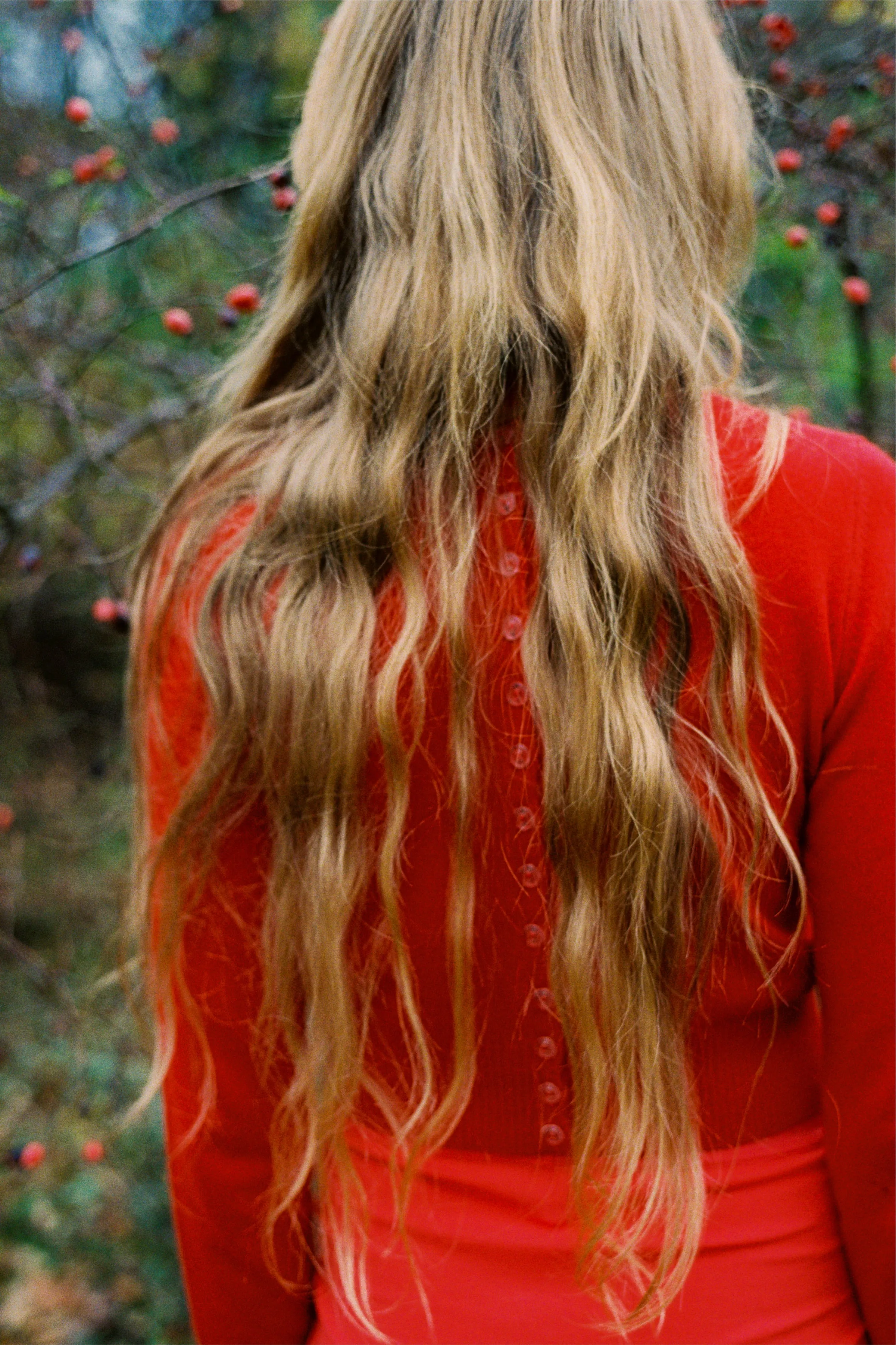 CASHMERE CARDIGAN　RED