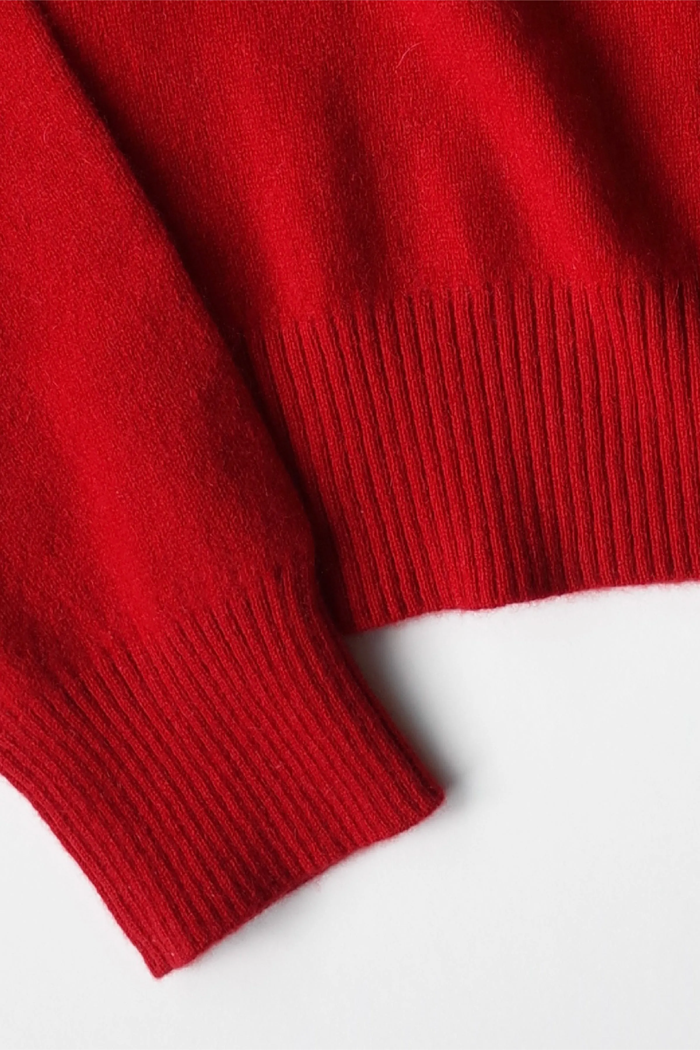 CASHMERE CARDIGAN　RED