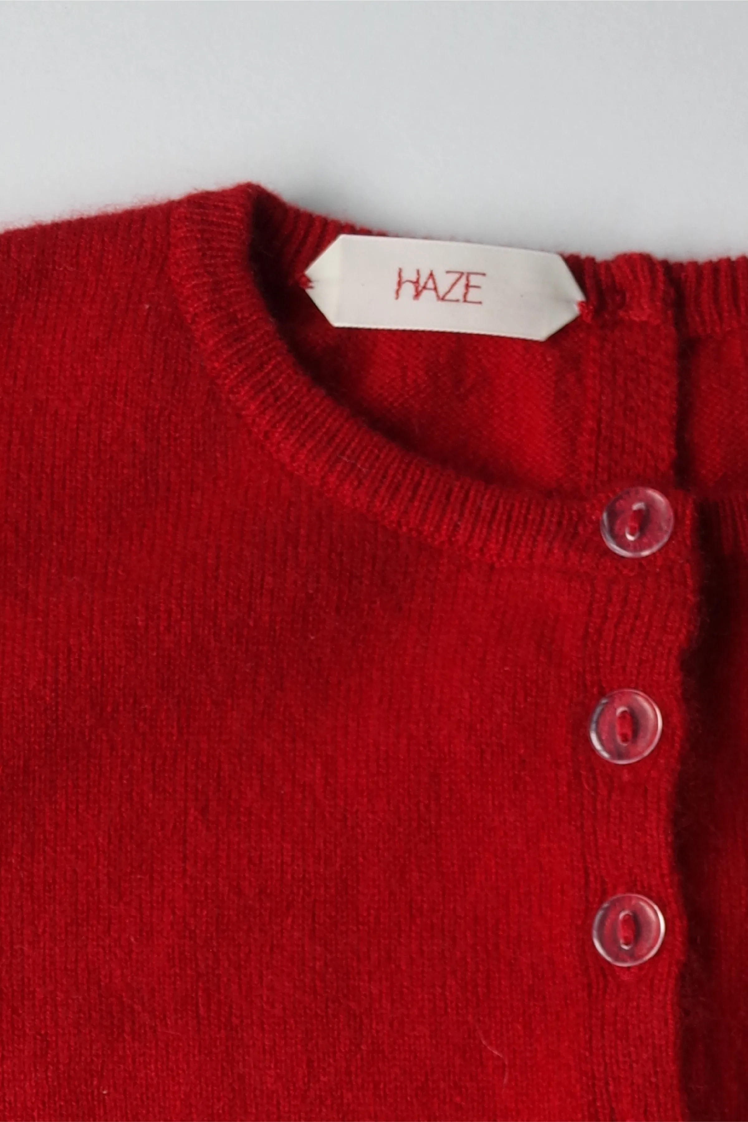 CASHMERE CARDIGAN　RED
