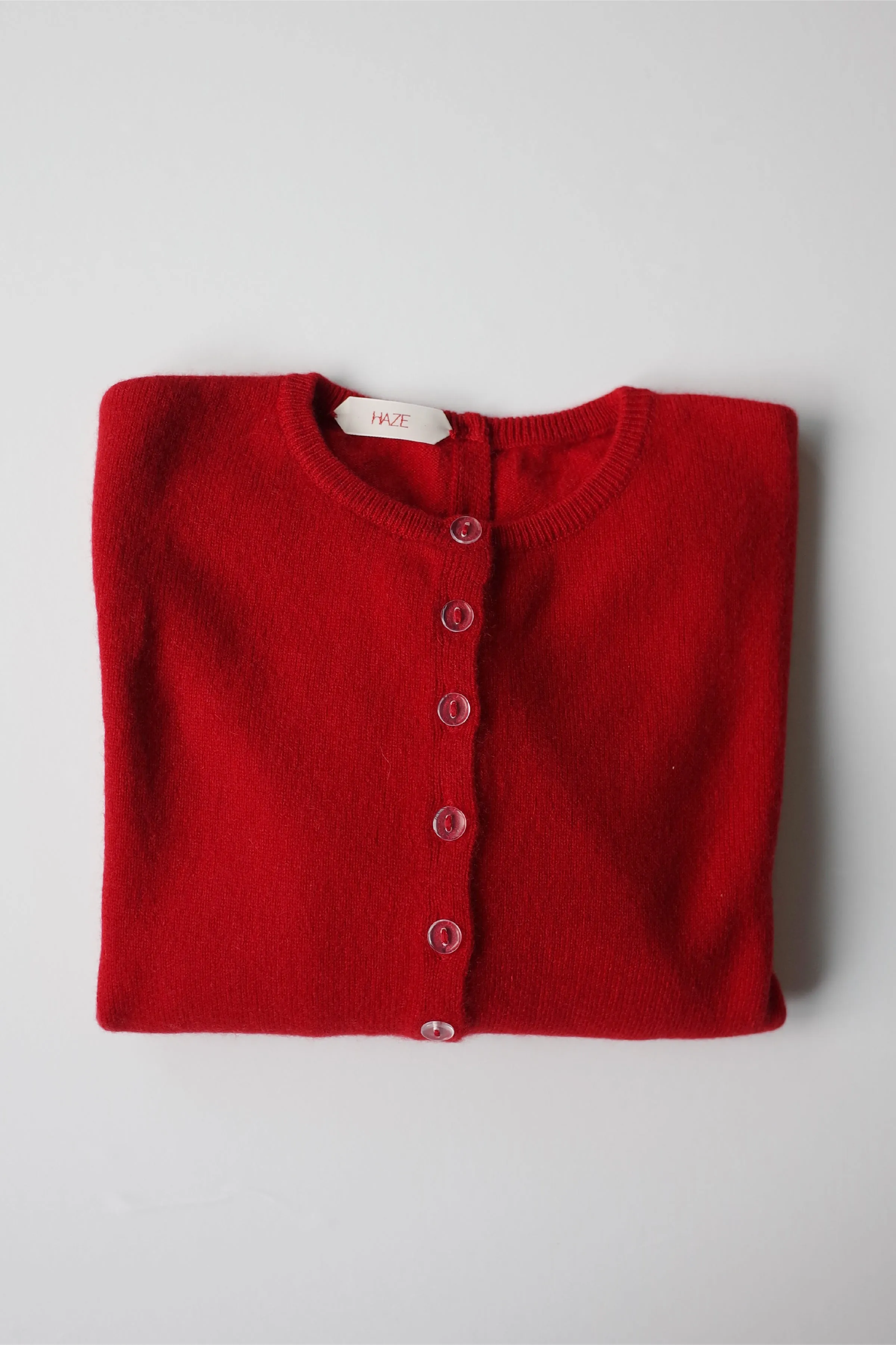 CASHMERE CARDIGAN　RED